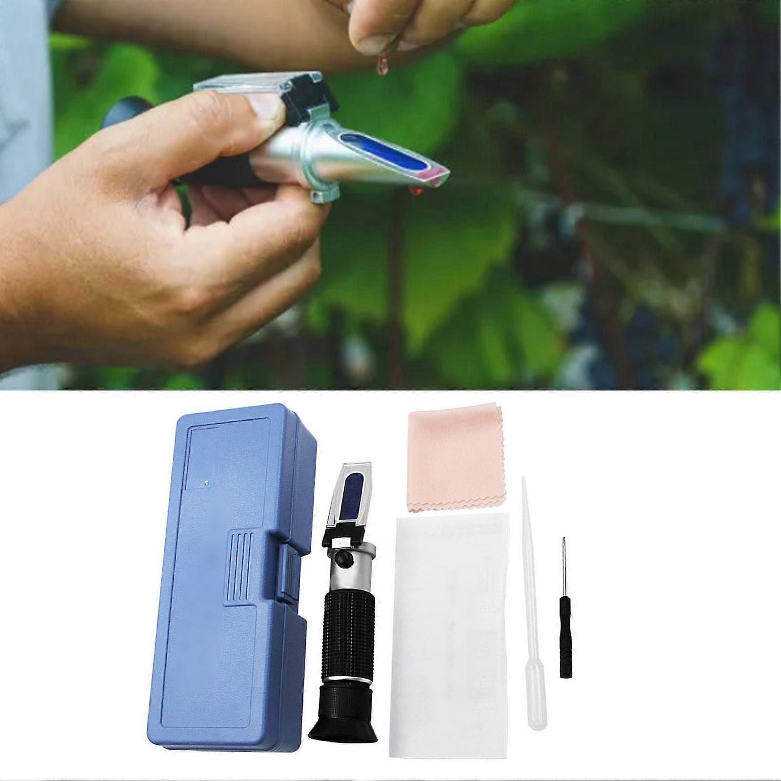 Handheld Refractometer 0‑32% Range Portable Brix Meter High Accuracy Sugar Content Tester for Food and Beverage 