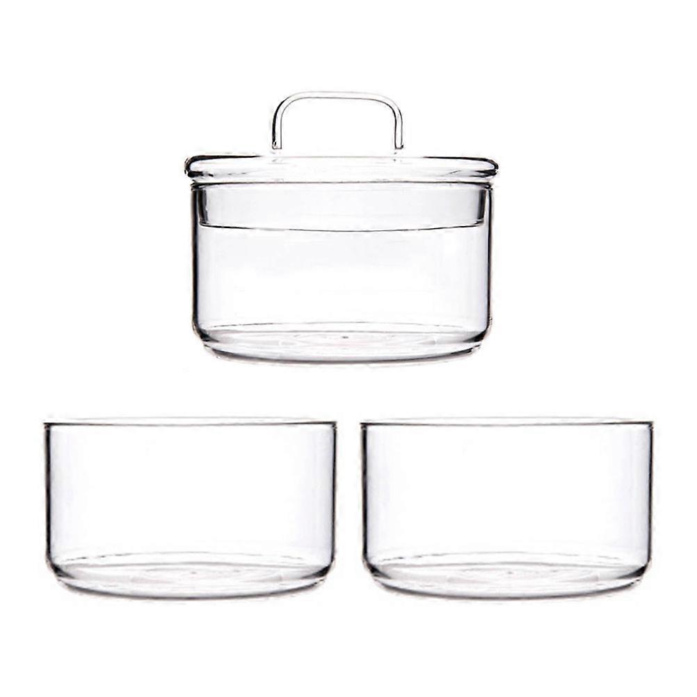 It sounds like you're describing a **stackable glass salad holder with lids** — a practical and stylish kitchen storage solution. Here's a refined
