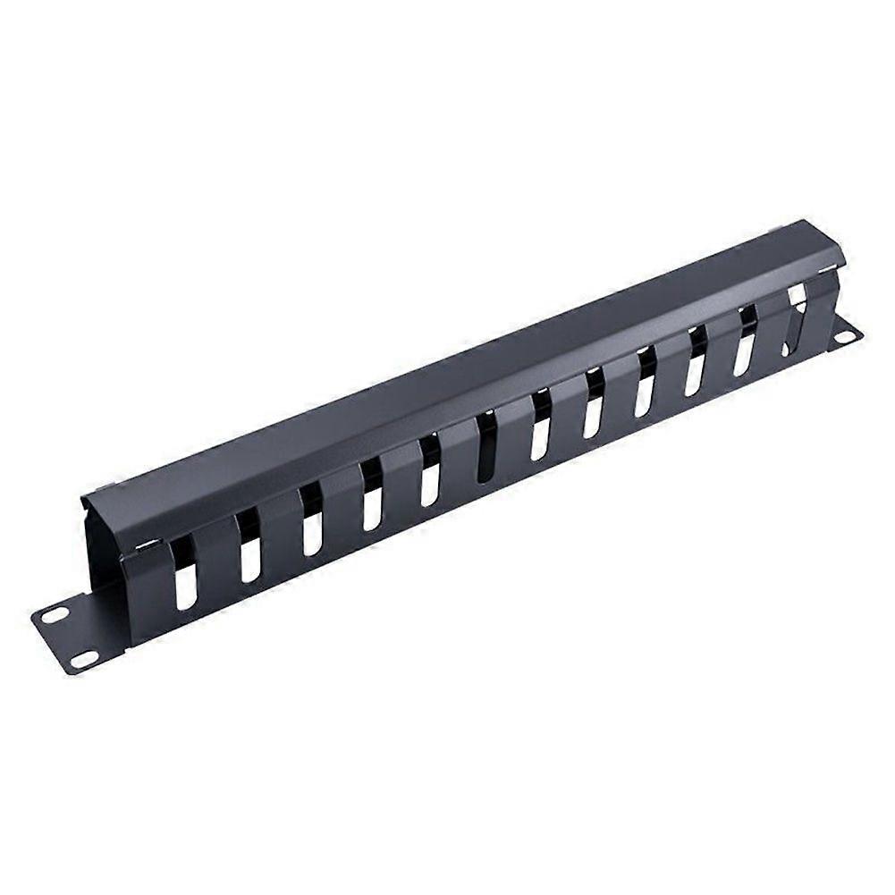1U Cable Management Horizontal Mount 19 Inch Server Rack , 12 Slot 24 Port Metal Duct Wire Organize