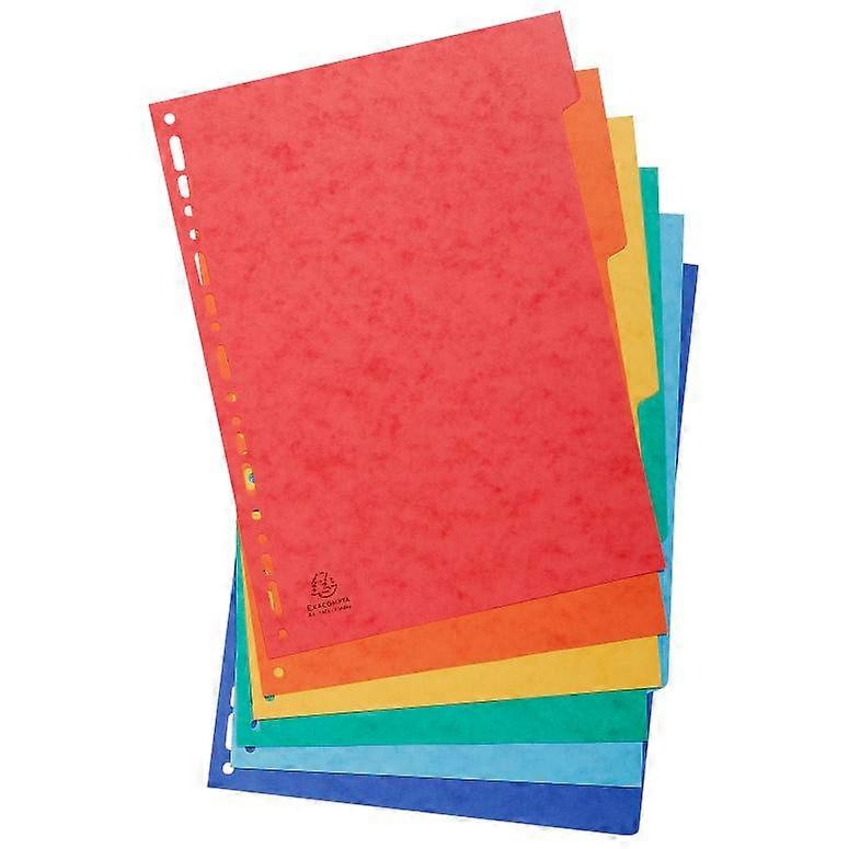 Exacompta 1406E 50x SEP. CART. LUSTRADA 6 POSICIONES