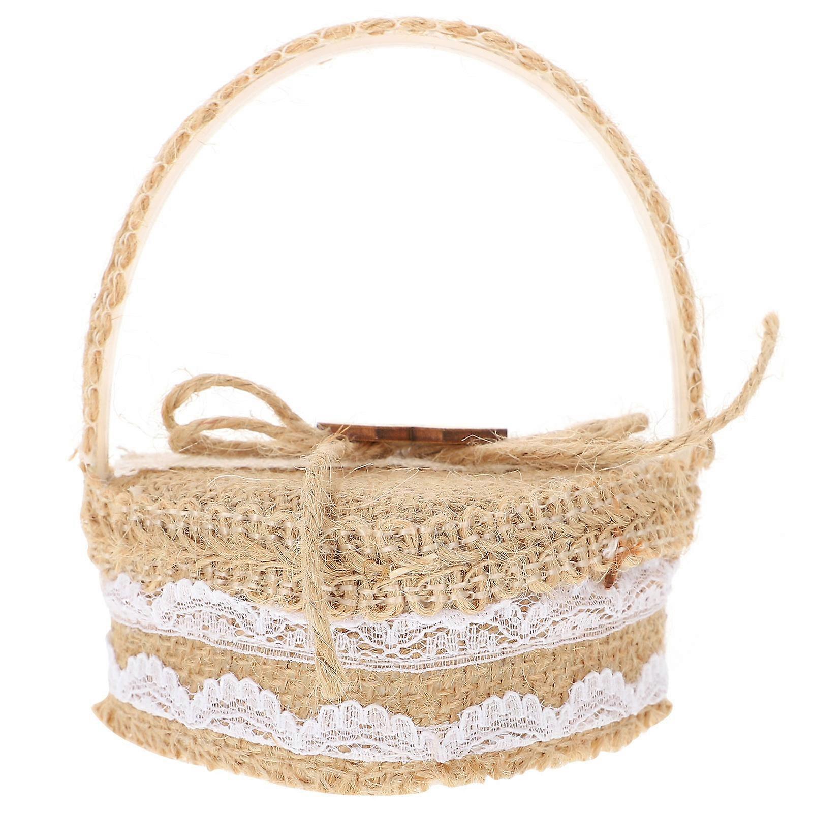 Creative Wedding Ring Box Heart-Shaped Ring Basket for Storage 1Pcs