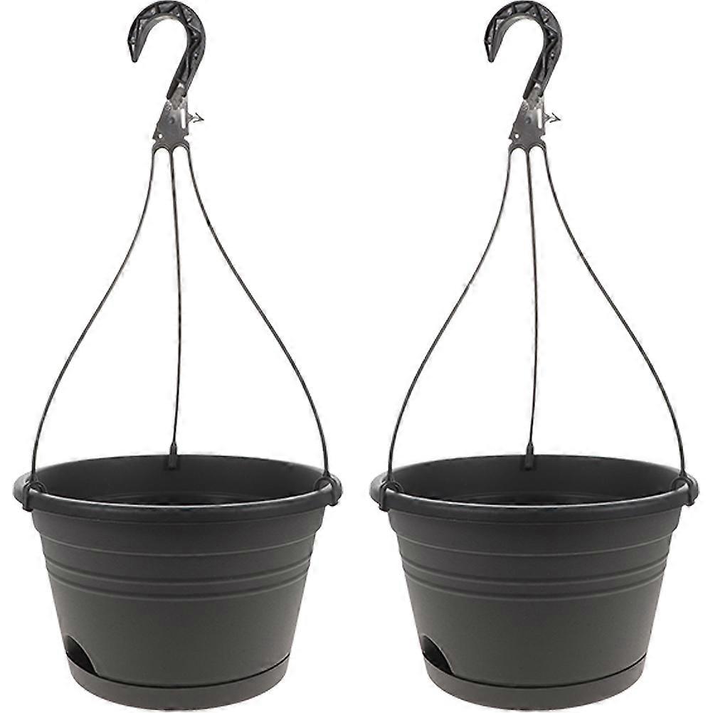 Hanging Wall Planter Balcony Plant Pot for Storage Use 2Pcs Plastic
