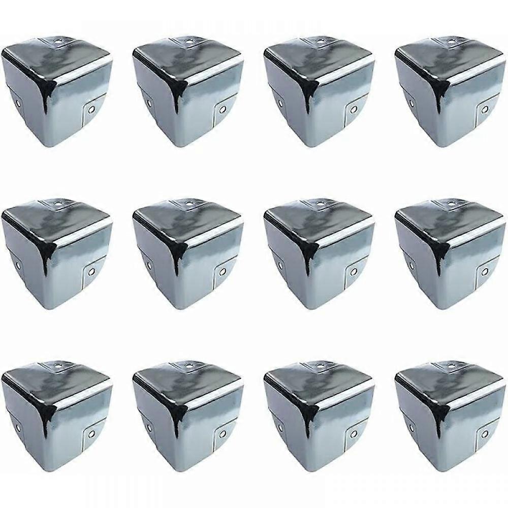 12 Table protector - Corner protectors - Corner protection - flat corner - 4*4*4 cm - iron - silver