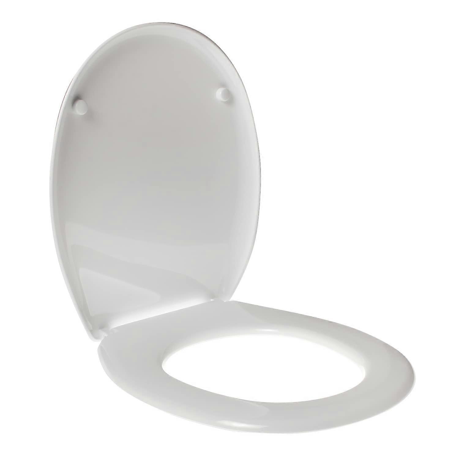 WC-Sitz für KERAMAG DELTA Wrapped Base Weiß Edelstahl Scharnier WC-Deckel Verschluss: normal