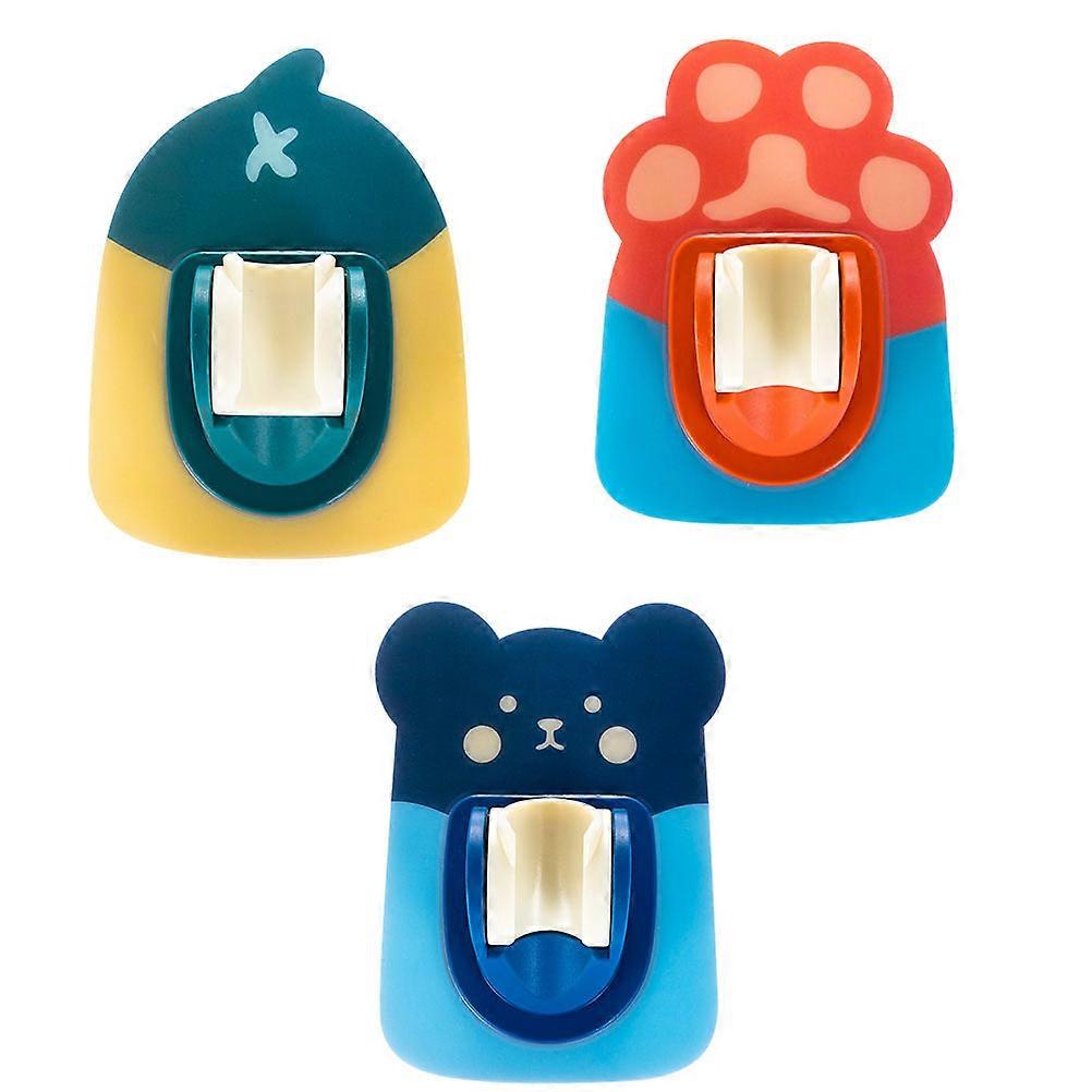 Cartoon Shower Wand Holder Adjustable Shower Head Brackets Hotel Use 12x9.5cm Blue 3Set