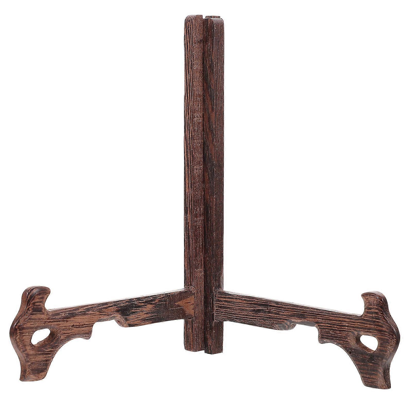 Dark Brown Multi-functional Storage Tray Stand for Tea Cake Display and Organization