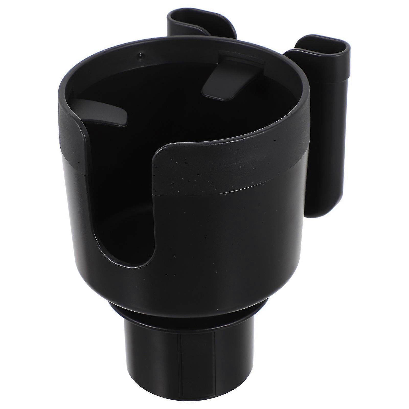 Car Cupholder Insert Multi Function 15.5X13.5cm Black Storage Driving 1Set