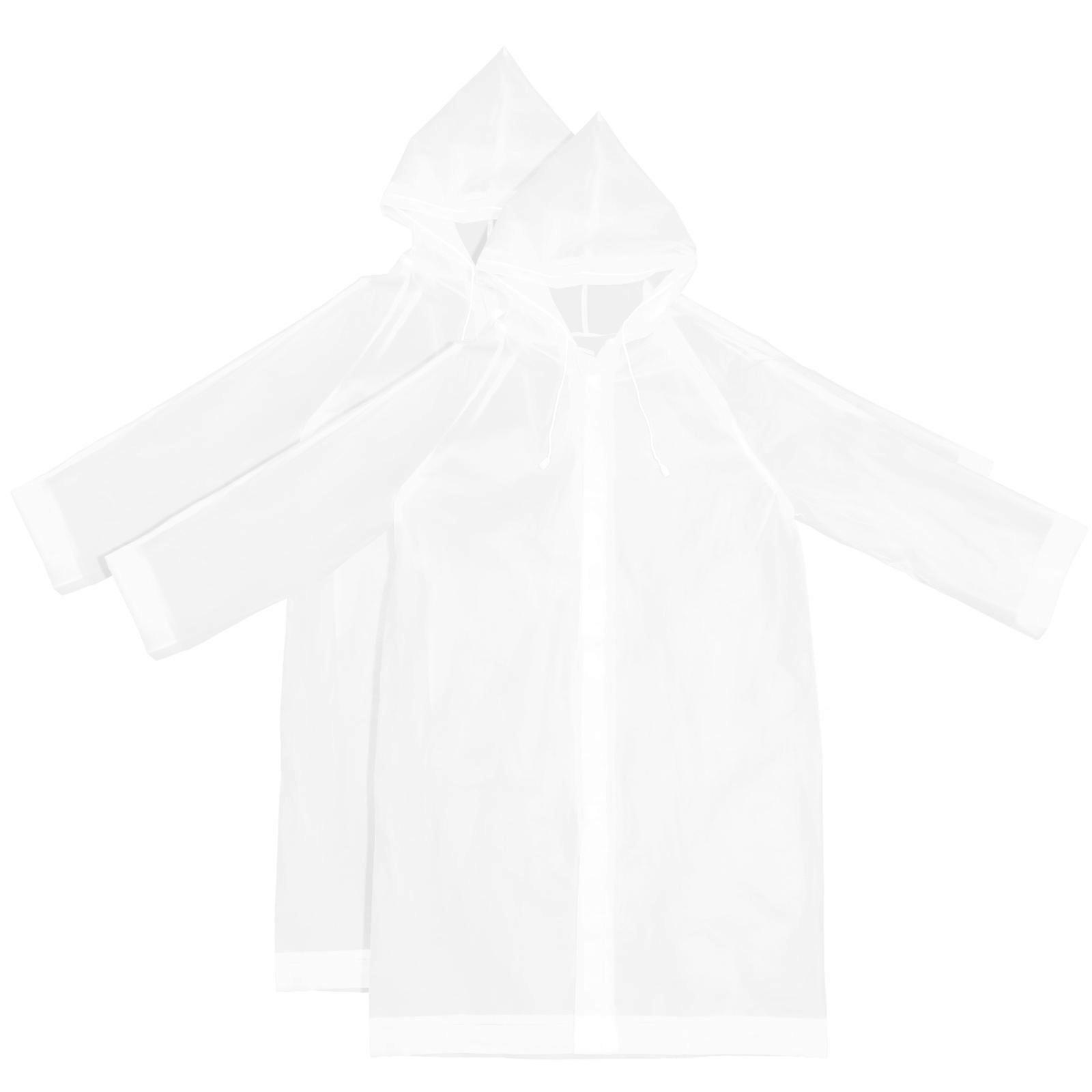 Rain Ponchos Convenient Portable Rain Capes Waterproof Windproof Durable For Outdoor Activities Hiking Daily Use 2Pcs