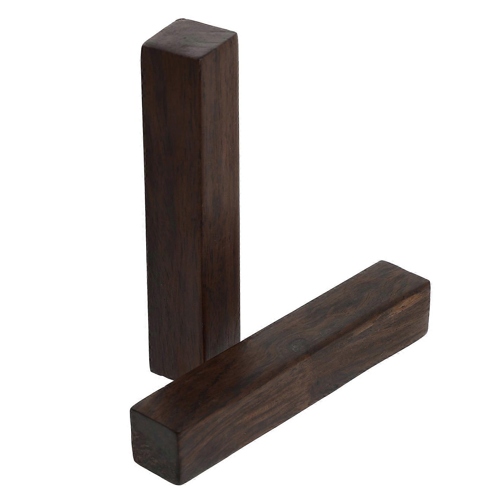 Paperweight Chinese Calligraphy Practice Tool Dark Red Dark Beech Wood Rectangular 2Pcs