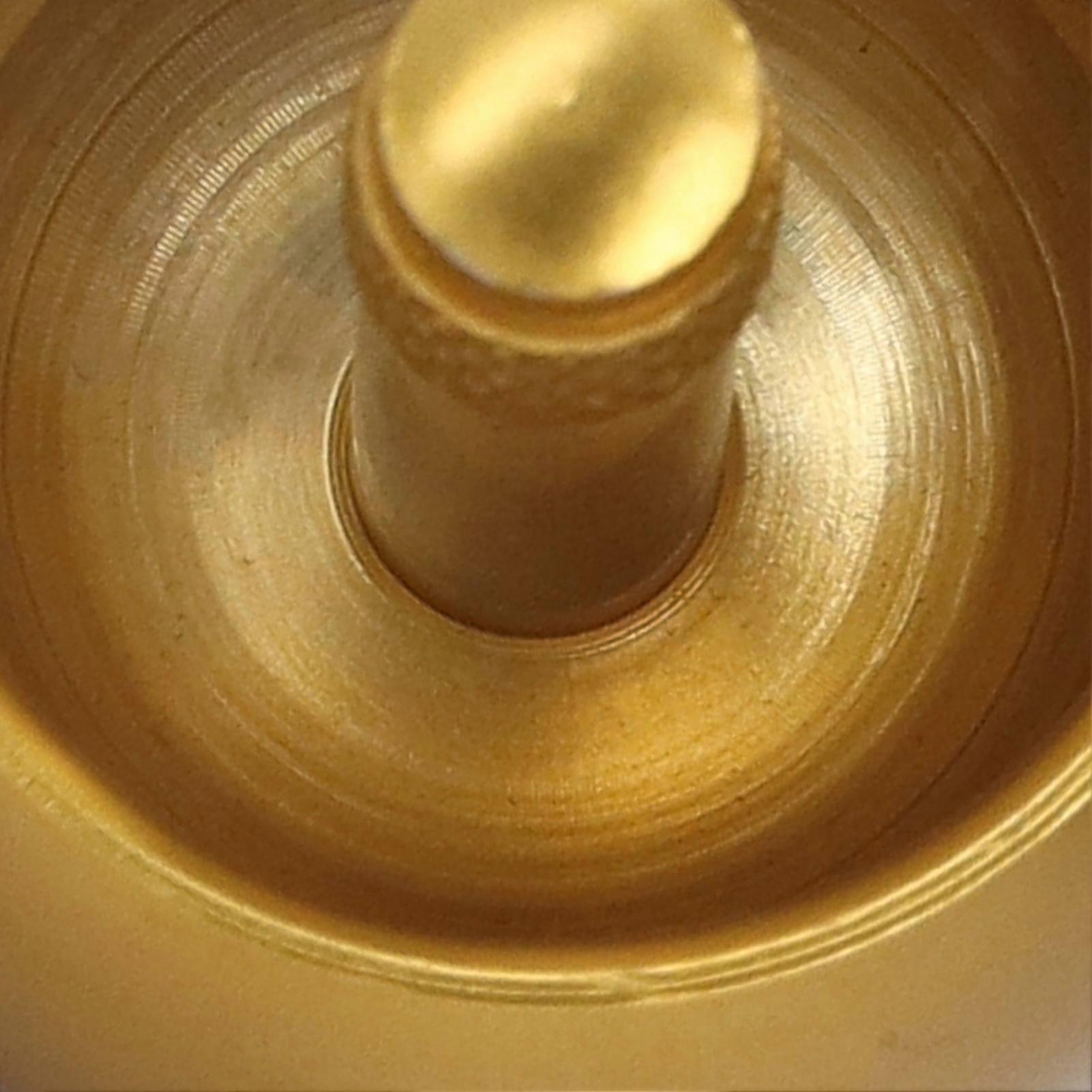 2 pezzi in acciaio inossidabile a forma di fungo Auto Flip Gyro Squisito Top in metallo con custodia per giocattolo regalo oro