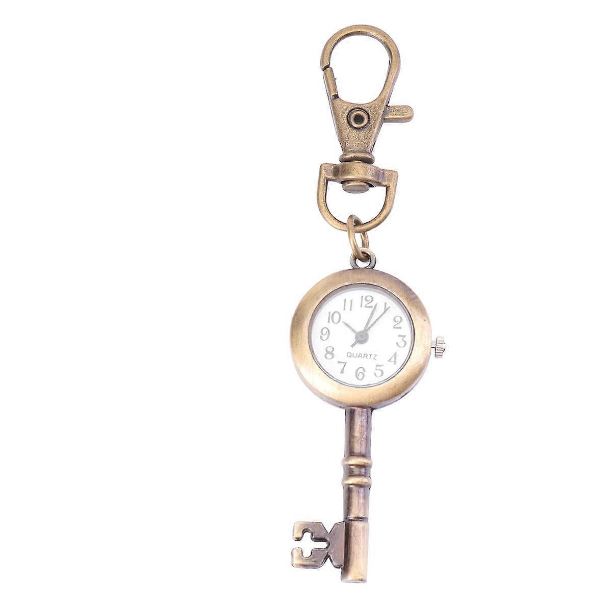 Retro Design Key Buckle Watch Alloy Material Portable Time Telling Accessory for Daily Use 1Pack