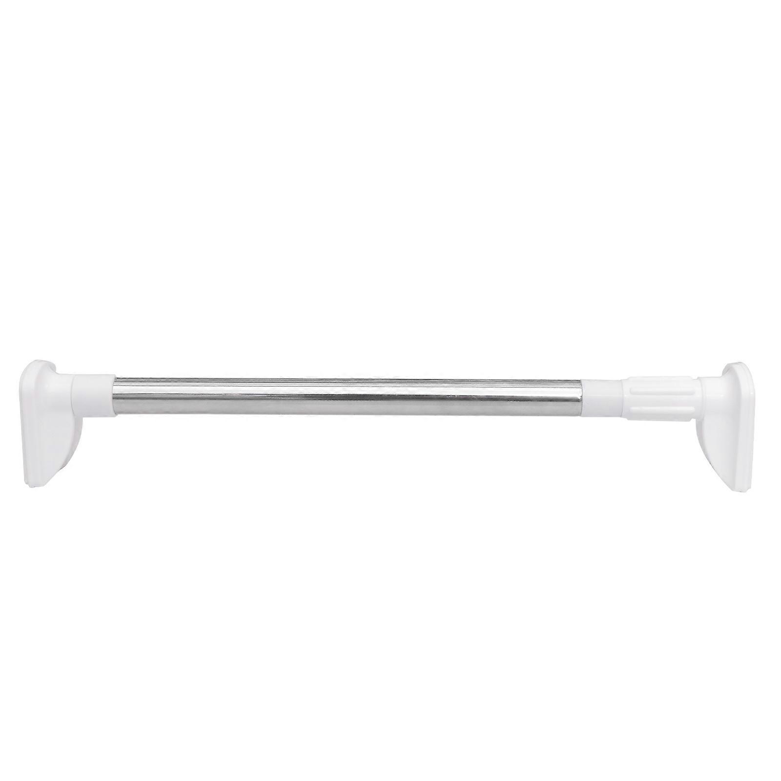 Thin Curtain Rod Shower Doorway Rods Retractable Feature Design Stainless Steel White 1Pack