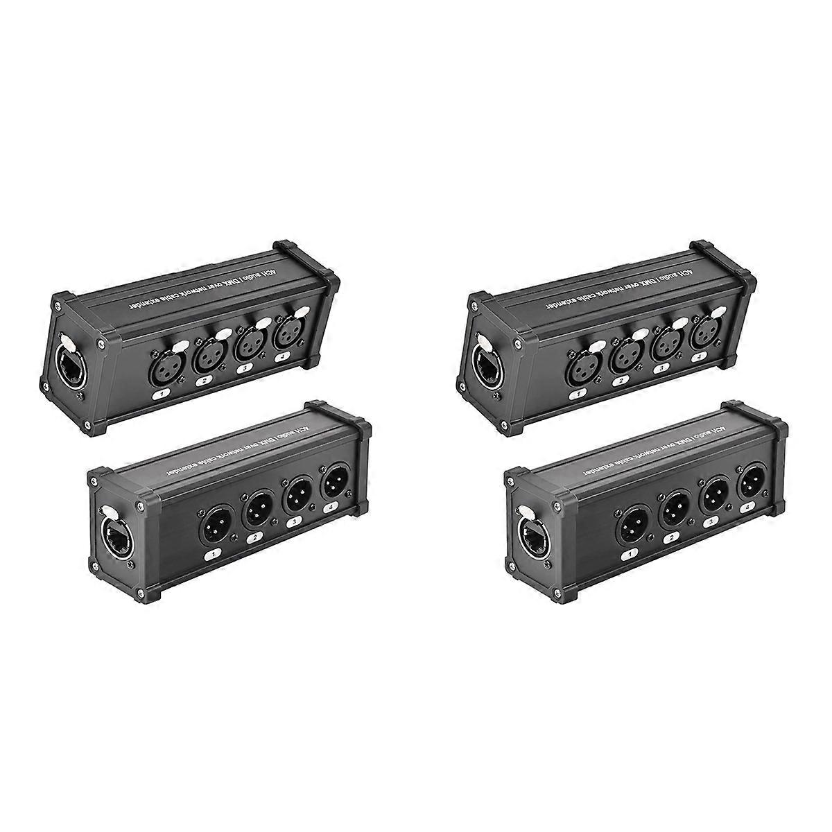 4-Channel 3-Pin Ethercon Cable Extender, for Stage Lighting, XLR, 