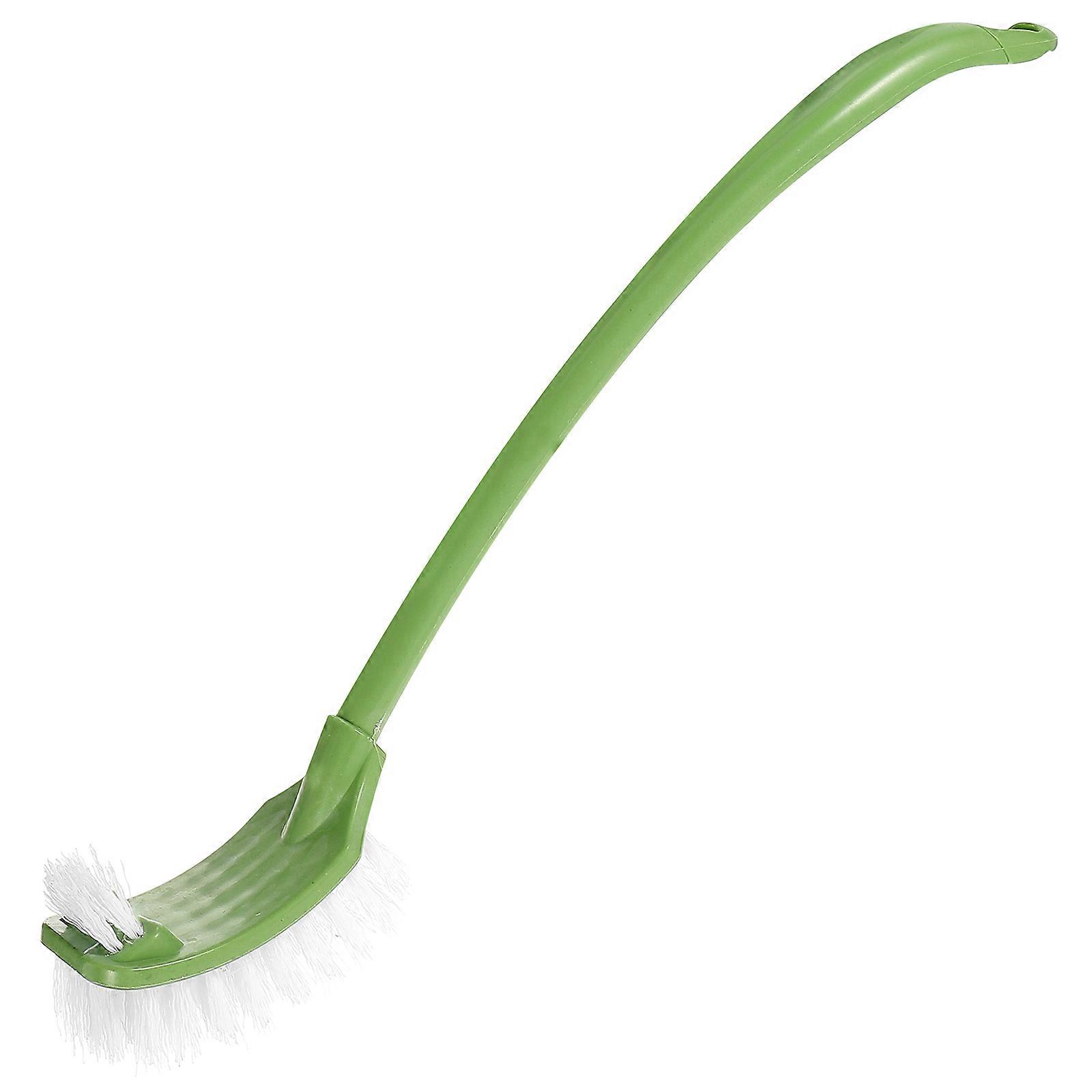 Double Sided Thickened Long Handle Toilet Brush Portable Plastic Scrubber Hanging Strong Decontamination Easy To Use Green