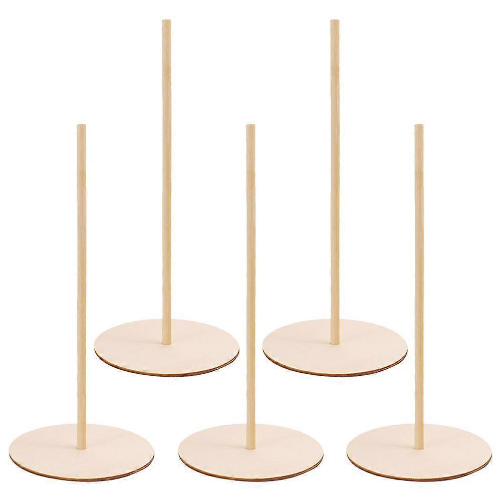 5 pcs Wood Donut Stands Detachable Donut Display Holder Donut Holders for Birthday (Round)