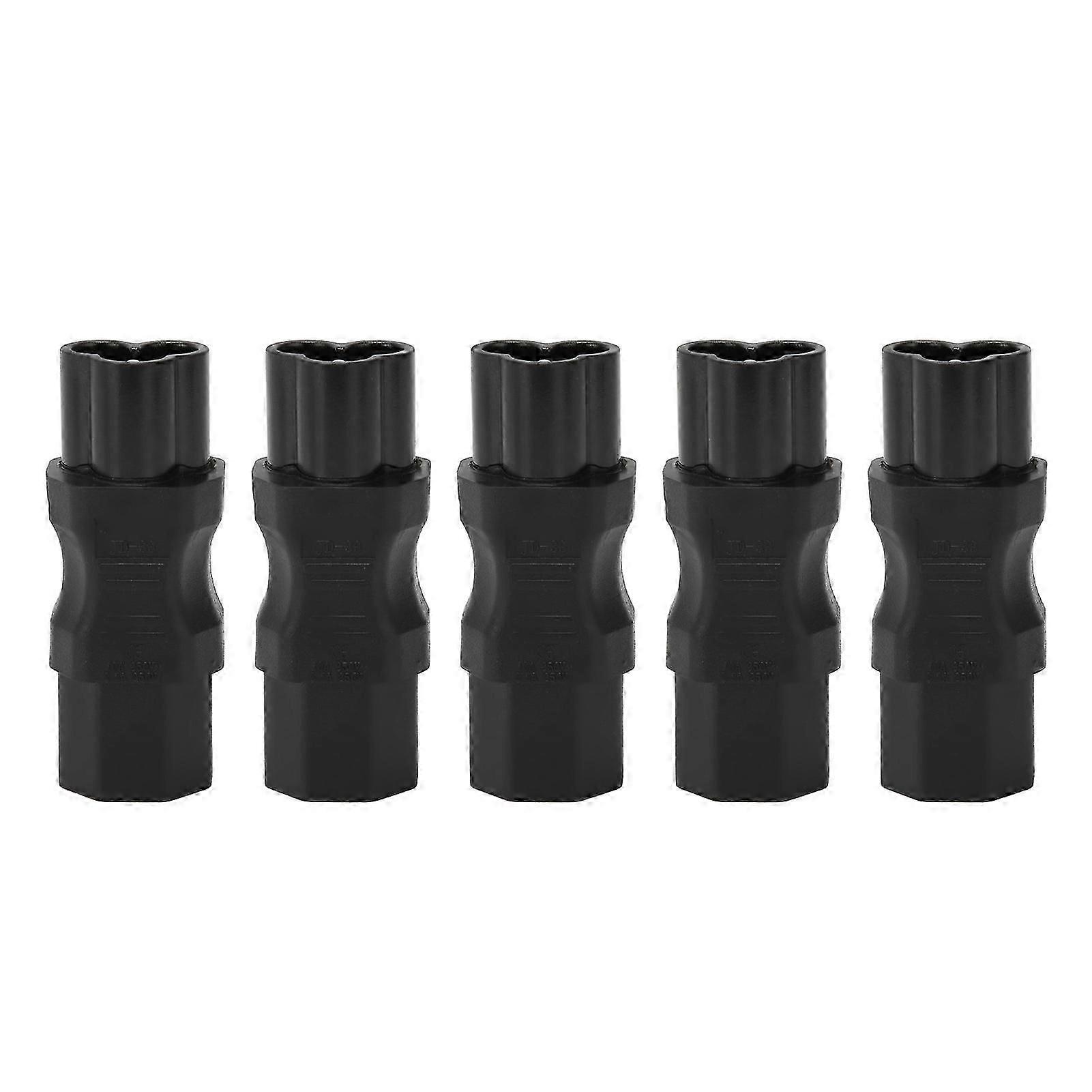 5Pcs IEC320 C6 to C15 Power Adapter Copper Contact C6 to C15 Converter for Laptop Computer Socket 10A 250V 2.5A 250V