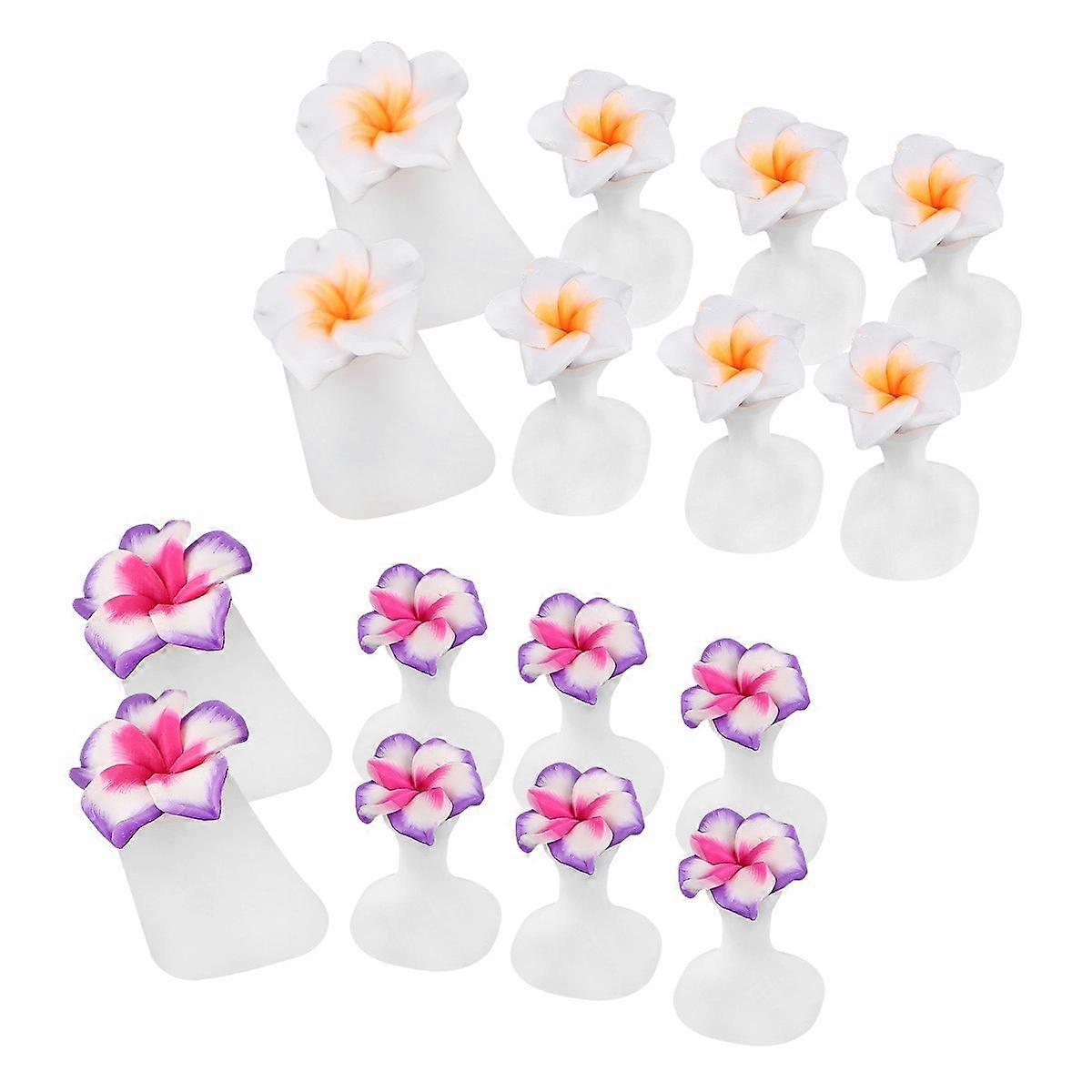 16 τμχ Μανικιούρ Toe Separator Σιλικόνη Λουλούδι Σχήμα Toe Spreader Αποστάτες Διαχωριστικά Πεντικιούρ Toe Πτερύγια