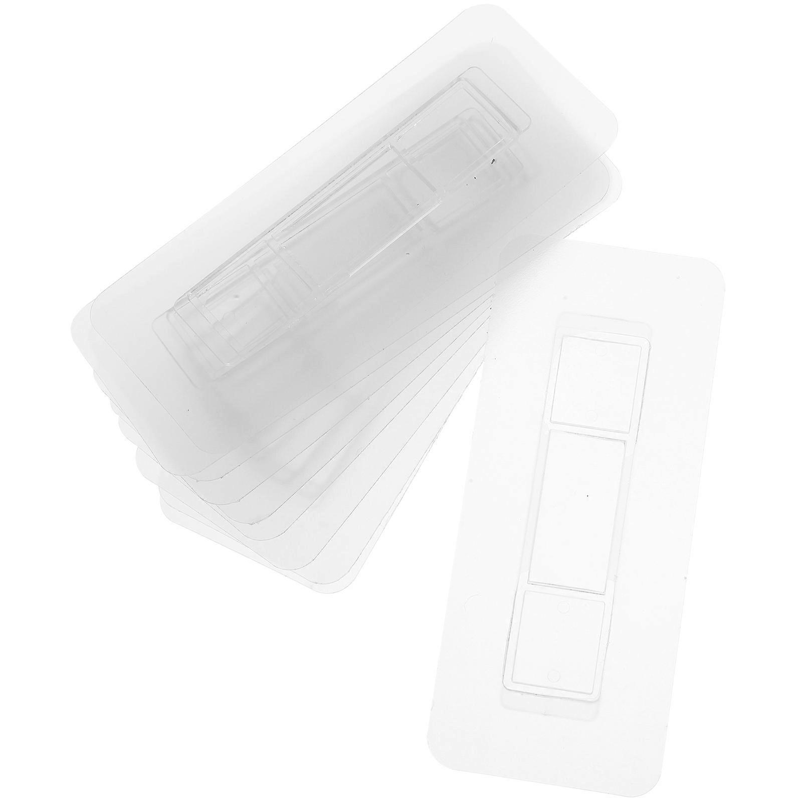 Sticky Wall Hooks Transparent Plastic Storage Solution Keys Belts Simple Design 20Pcs