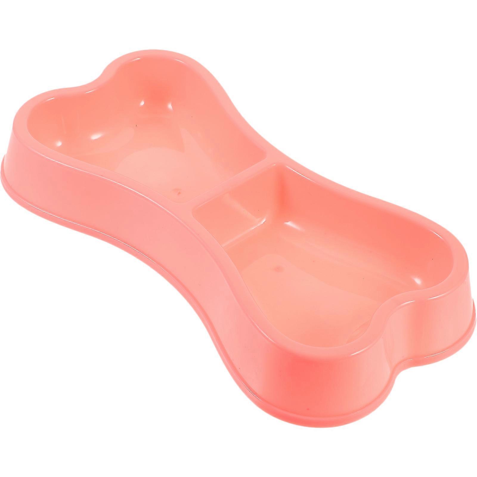 Red Plastic Dog Feeding Bowl for Indoor Use with Stable Base and Smooth Surface 7.5 Inches