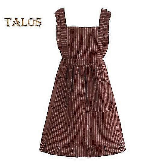 Cleaning Apron Soft Texture Waterproof A-line Practical Adjustable Dinner Apron for Manicure Store