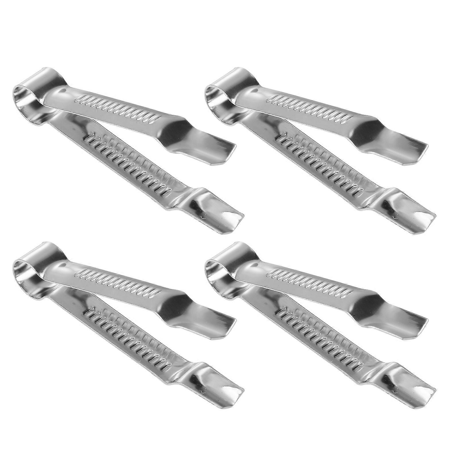 4pcs Stainless Steel Cake Lace Clips, Food Grade Sugarcraft Tools for Cake Decorating and Pastry, Versatile Baking Clips for Home and Professional Use
