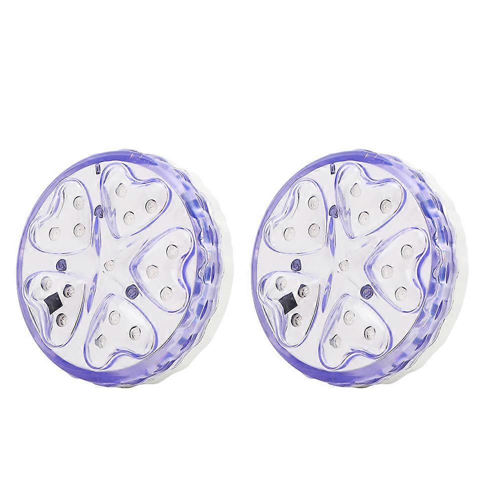 2Pcs Underwater LED Light Submersible Swimming Pool Squares Pond Lights with Remote Control