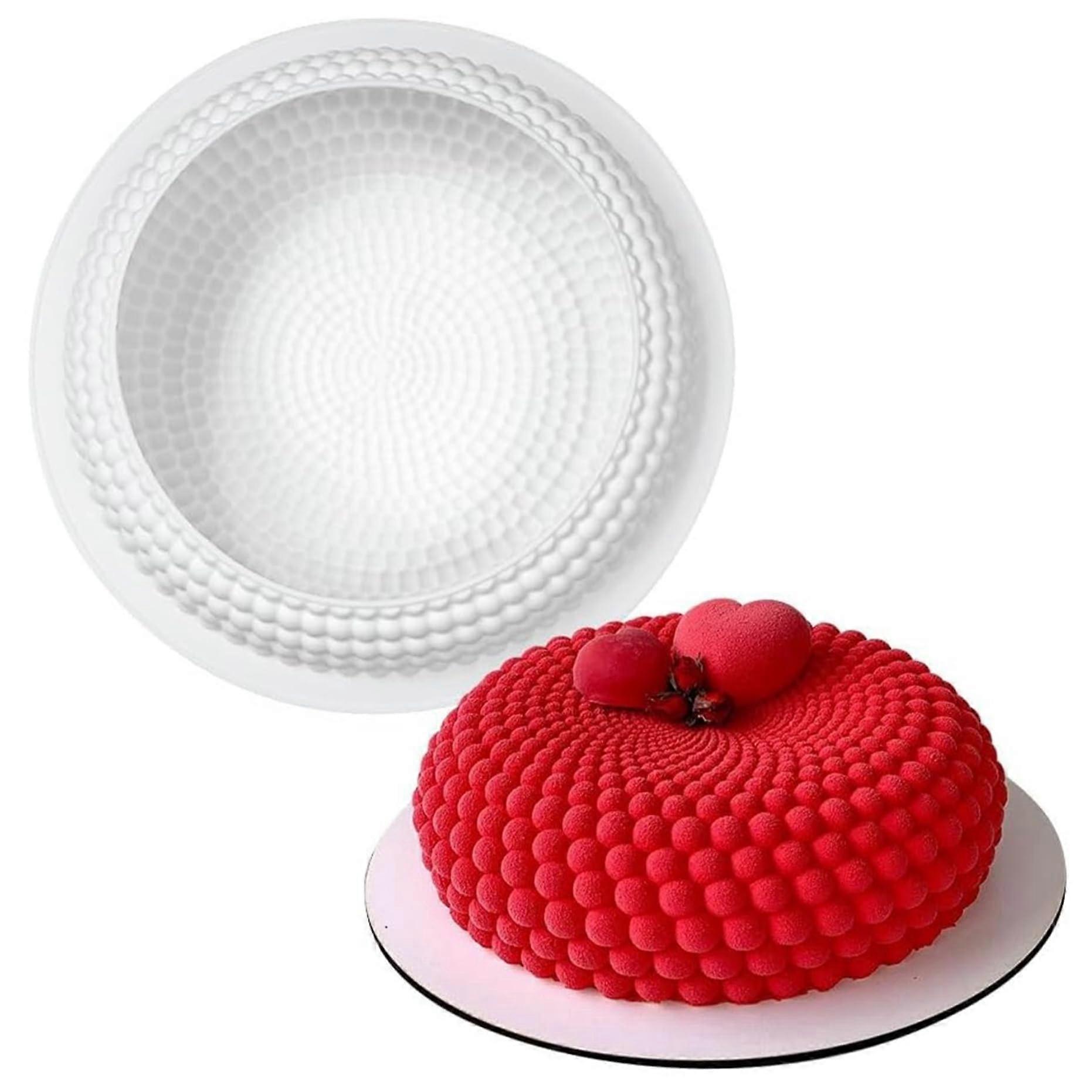Mousse Cake Moulds Round Pearl Design Silicone Mould Non-Stick Easy Release Washable Reusable For Baking Mousse
