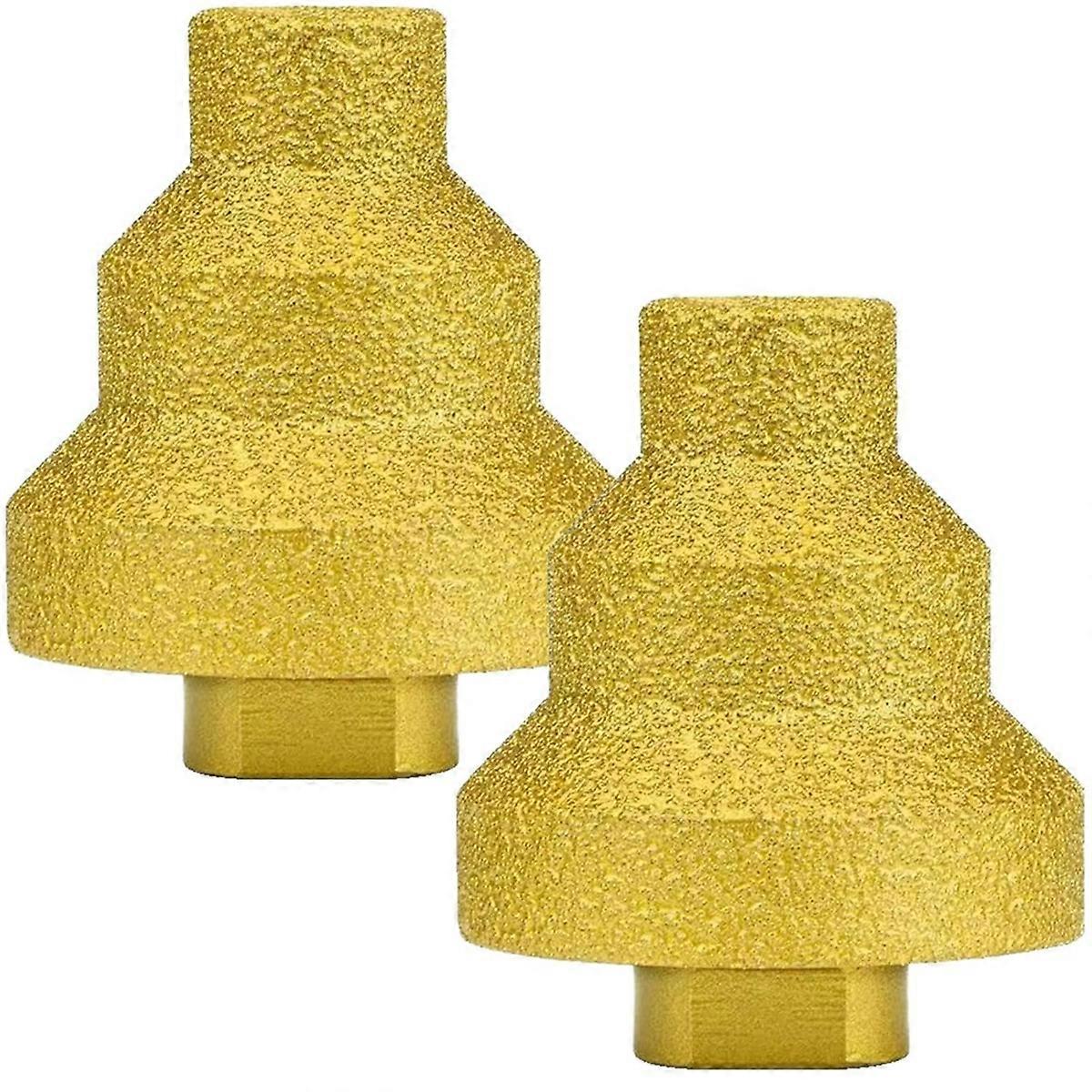 2pcs Diamond Core Drill Bit,20-35-50mm Chamfer Multi-Layer Conical Hole Opener,Diamond Step Drill B