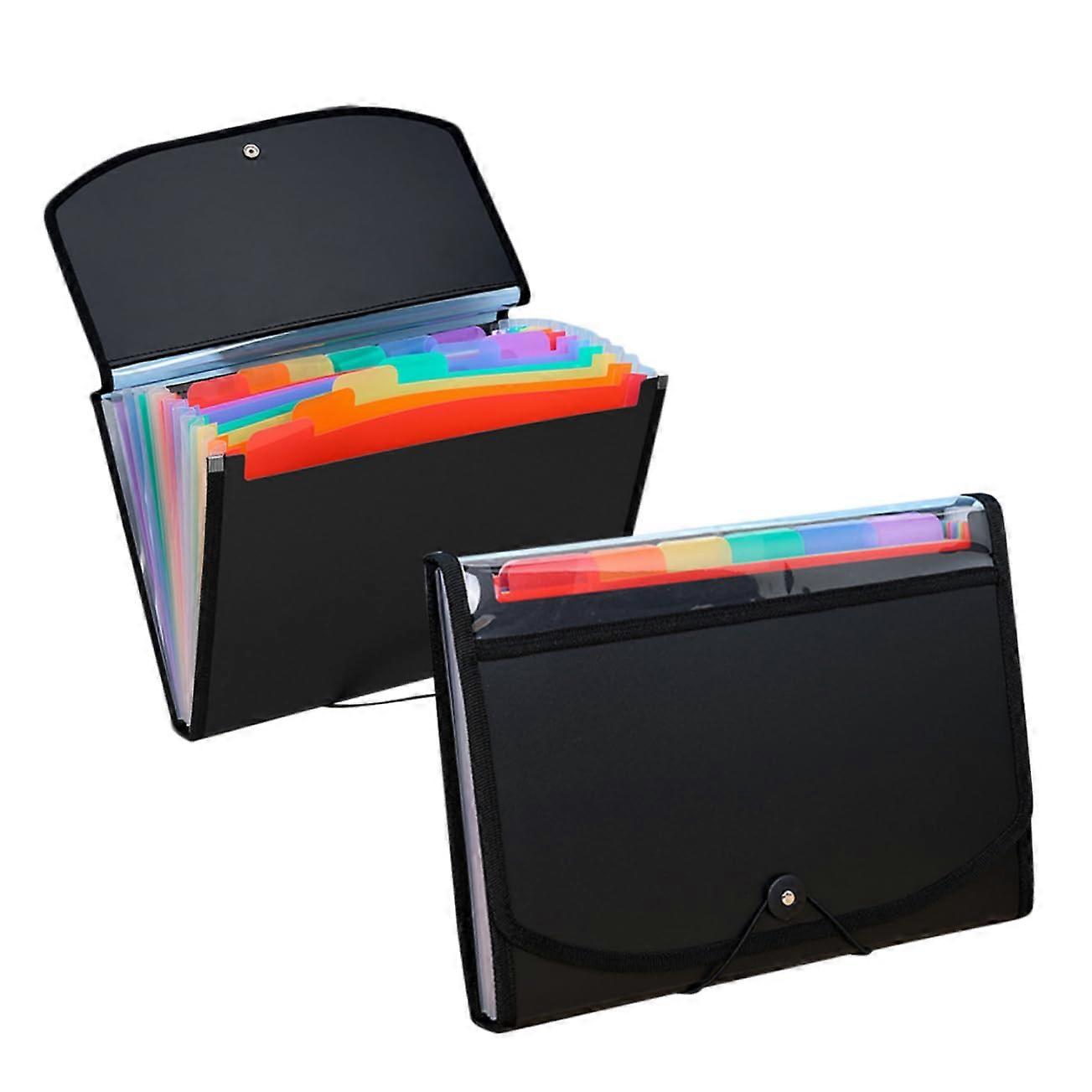 2 Pieces Document Folder, Practical File Organizer for Office Home, ScratchResistant Colored Storage Bag for Papers, Bills, Contracts