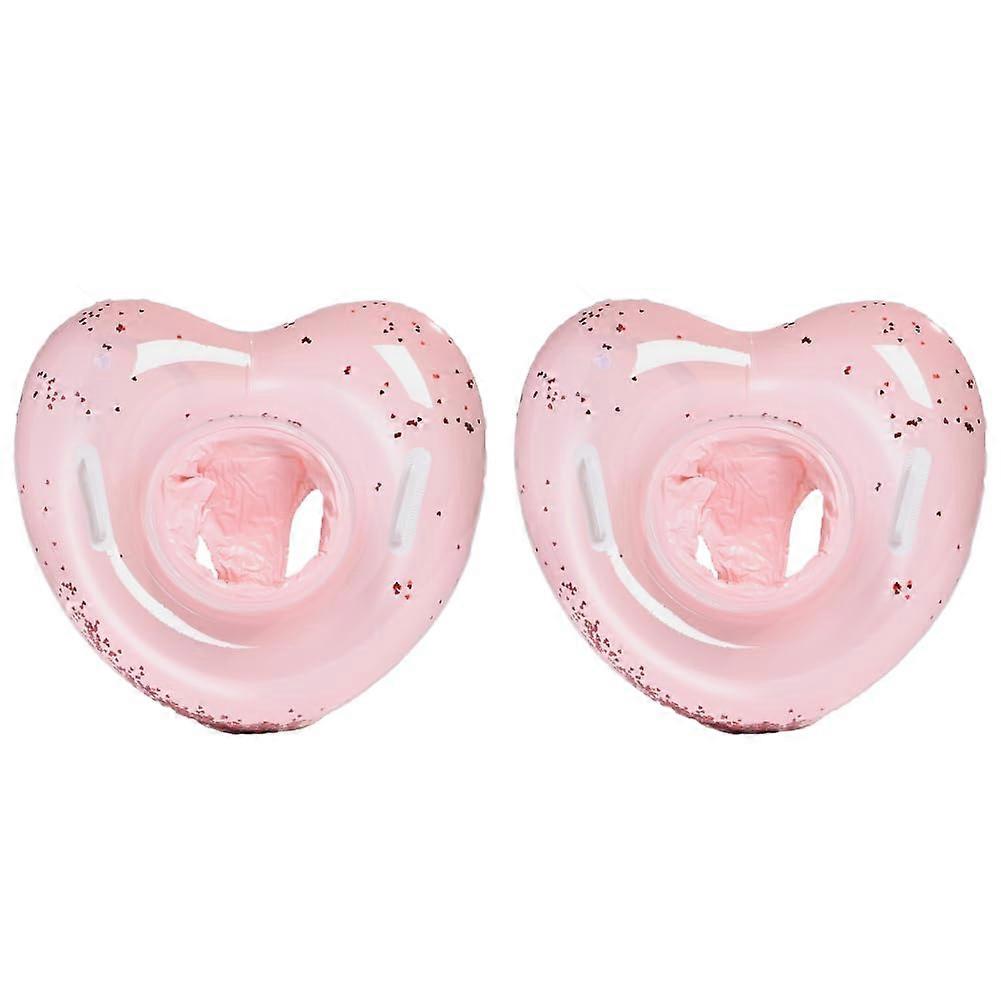 Baby Inflatable Pool Float Ring Leak Cans Swimming Tube with Handles for Children Swimming Pool Beach Fun 14 Age F 2pcs