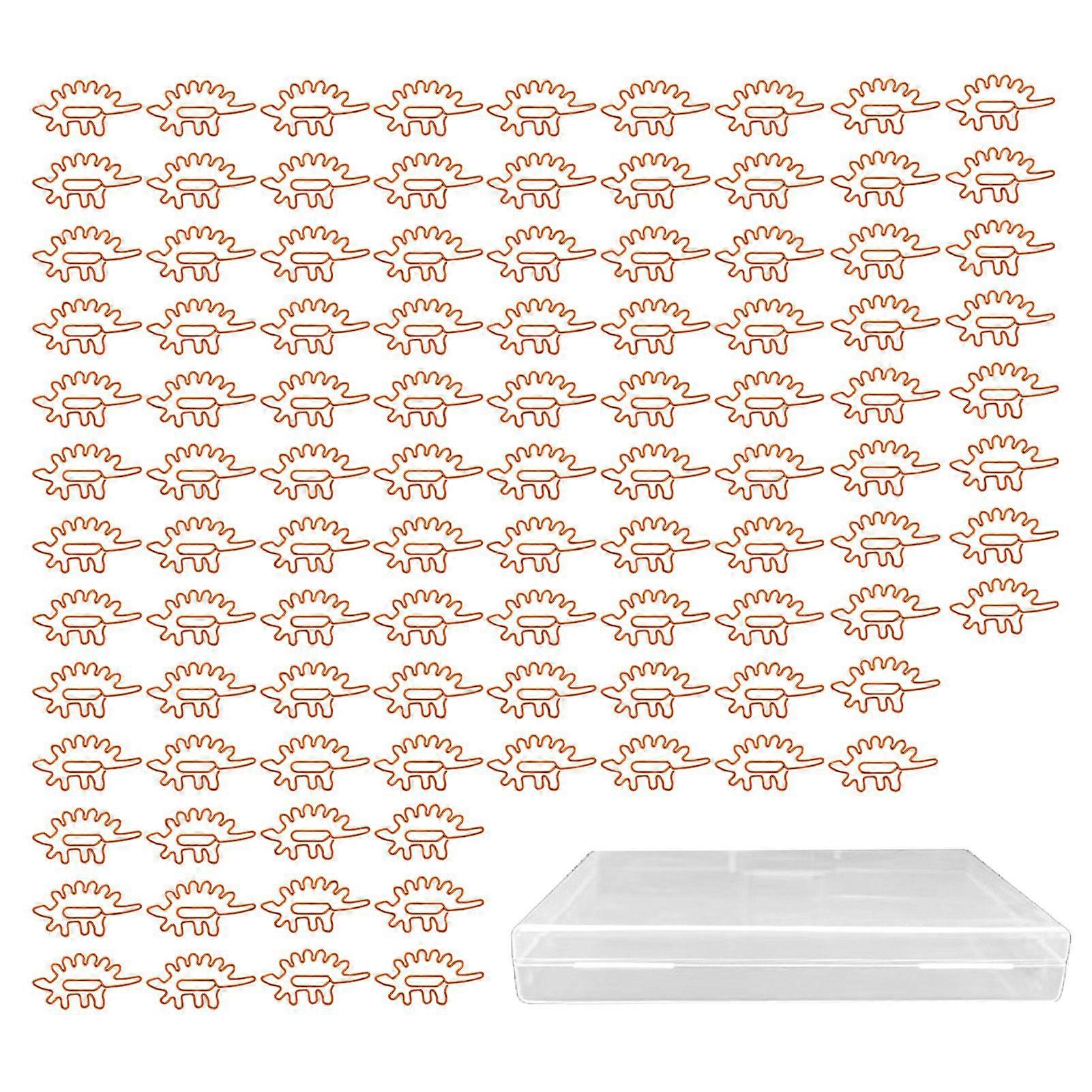 2025 Latest Model  100pcs Paper Clips Portable Mini Cute Dinosaur Shape