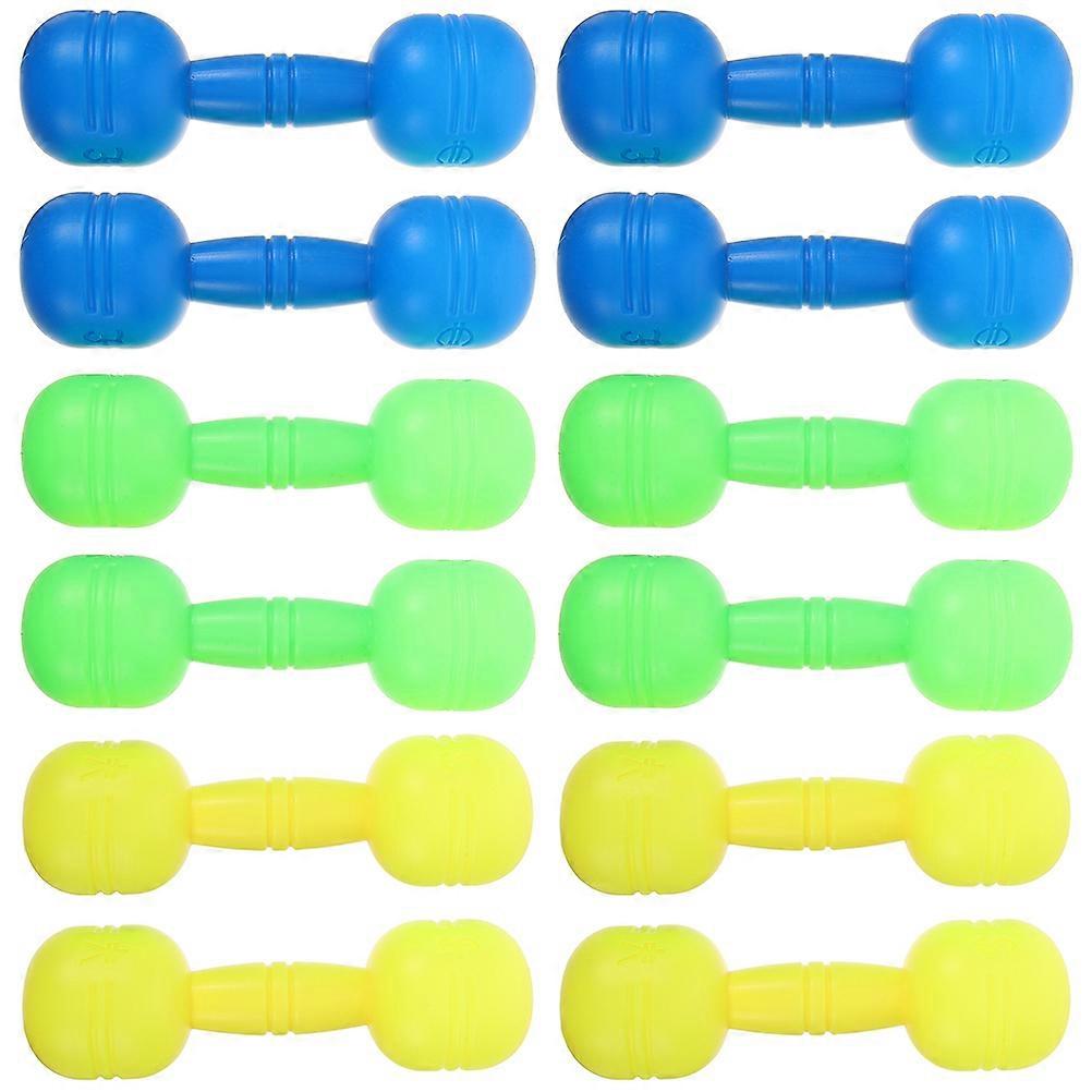 6 Pairs Dumbbells Interactive Lightweight Fitness Weights for Home Outdoor Exercise Fun Play Activity Accessory