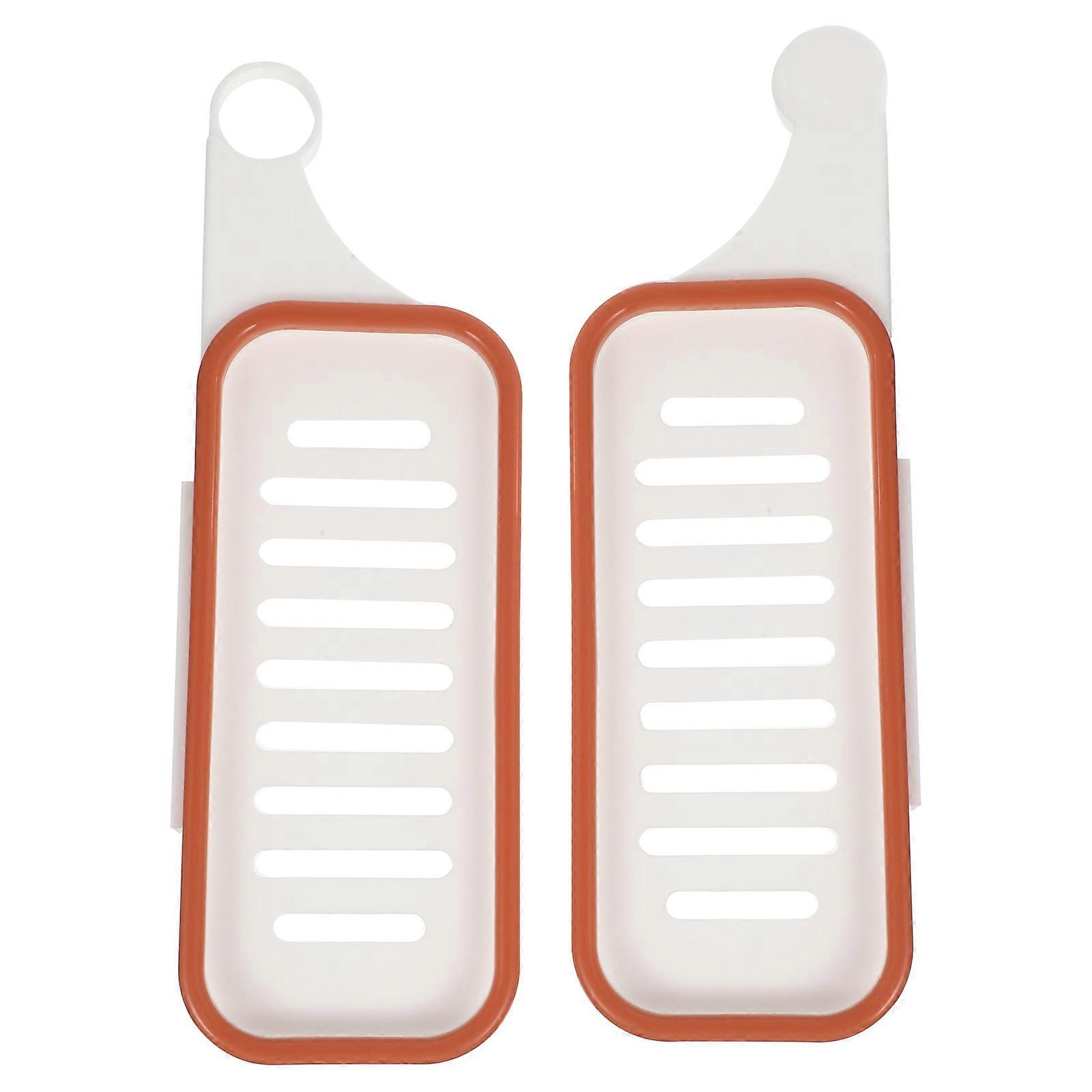 Wall Mounted Storage Rack Assorted Color Plastic for Home Use Hole-free Design 1 Pc