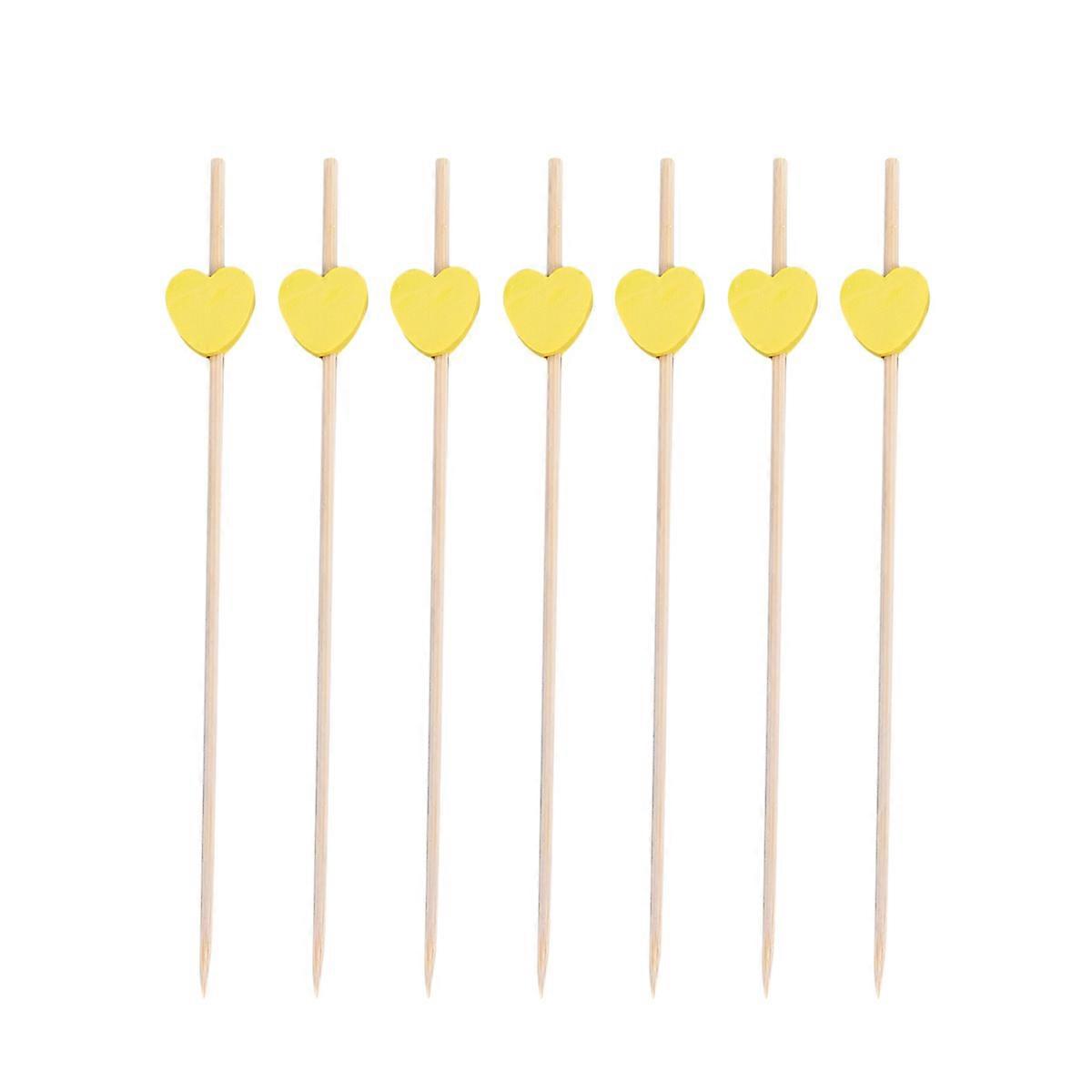 Disposable Bamboo Sticks Food Sandwich Pick Sticks for Holiday Gathering Special Events Daily Life 100Pcs