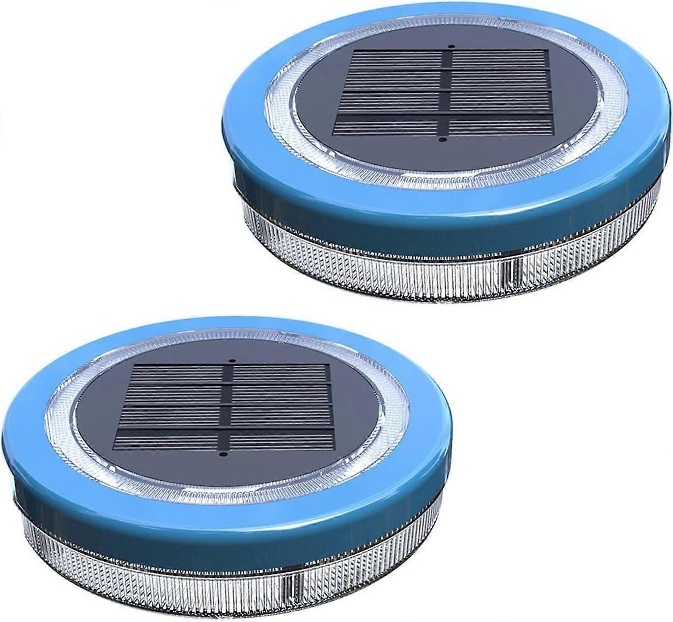 Pool Lighting, Solar Pool Light, Underwater, Waterproof Pool Lamp (Y/Warm/2pc)