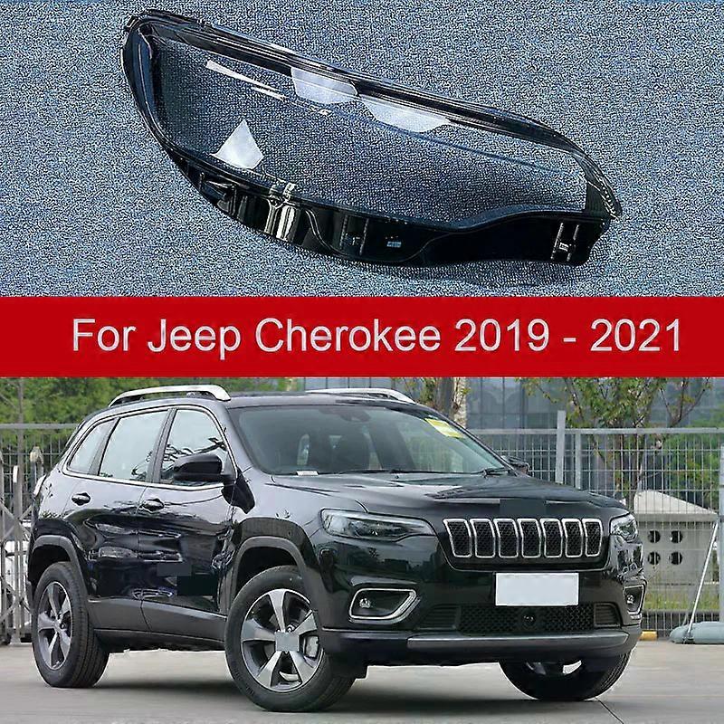 For Jeep Cherokee 2019 2020 2021 Front Headlamp Plexiglass Shell Lampshade Headlight Lens Cover Original Transparent Lamp Shade