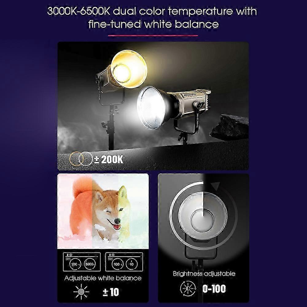 200W Rgb Cob Studio Video Light: Bowens Mount, 17 Effects, True Color, Quiet Operation