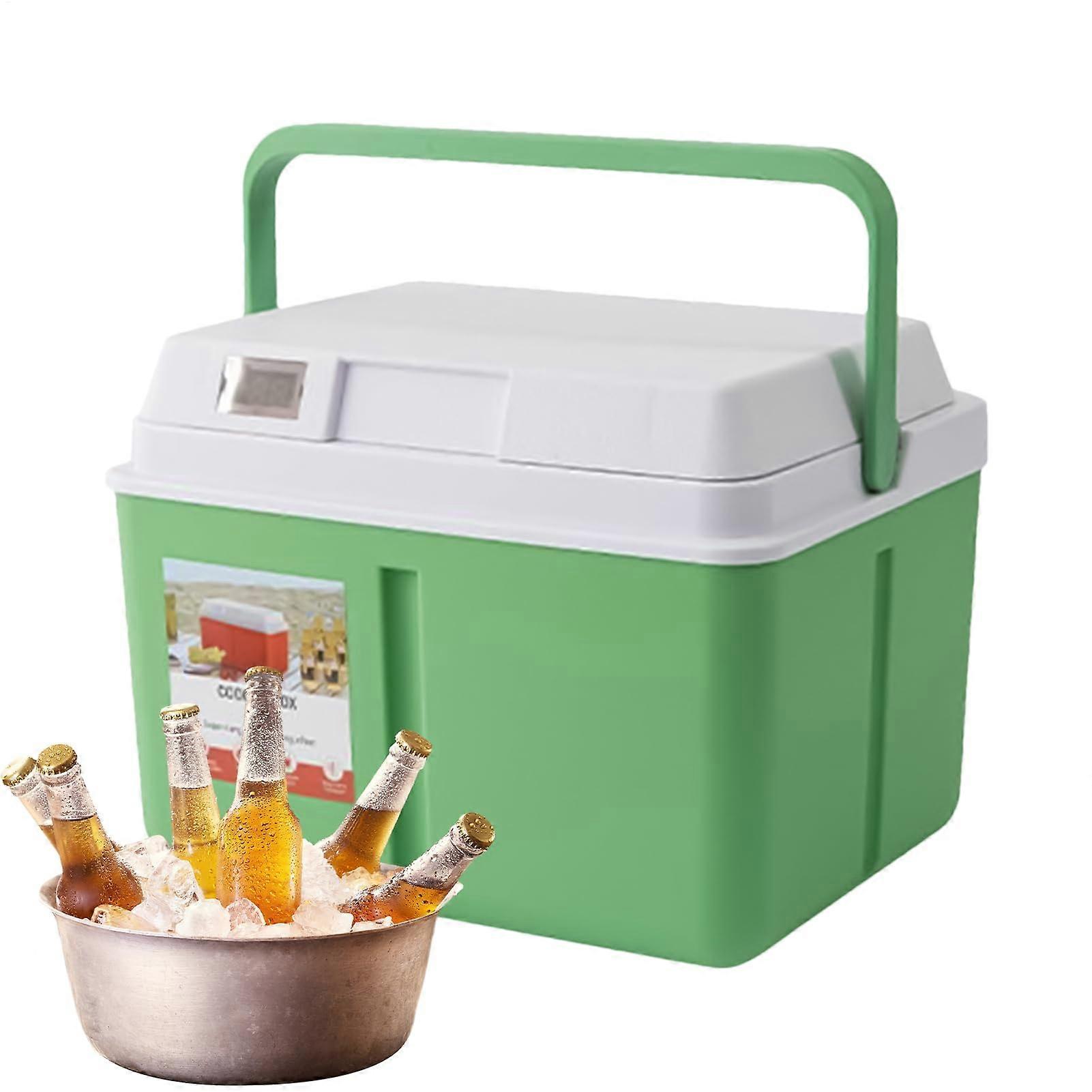 Portable Hard Cooler – Large capacity, temperature display, insulated, leakproof, 8L.