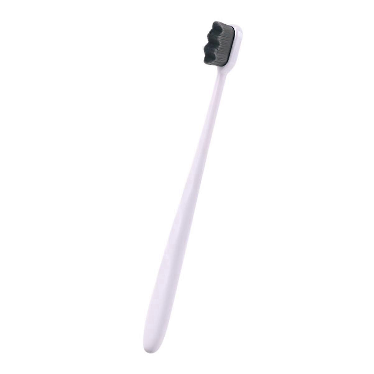 Soft Toothbrush with Micro Nano Bristles for Gentle Mouth Cleaning, Oral Care Tool, 1 Pack, White Color