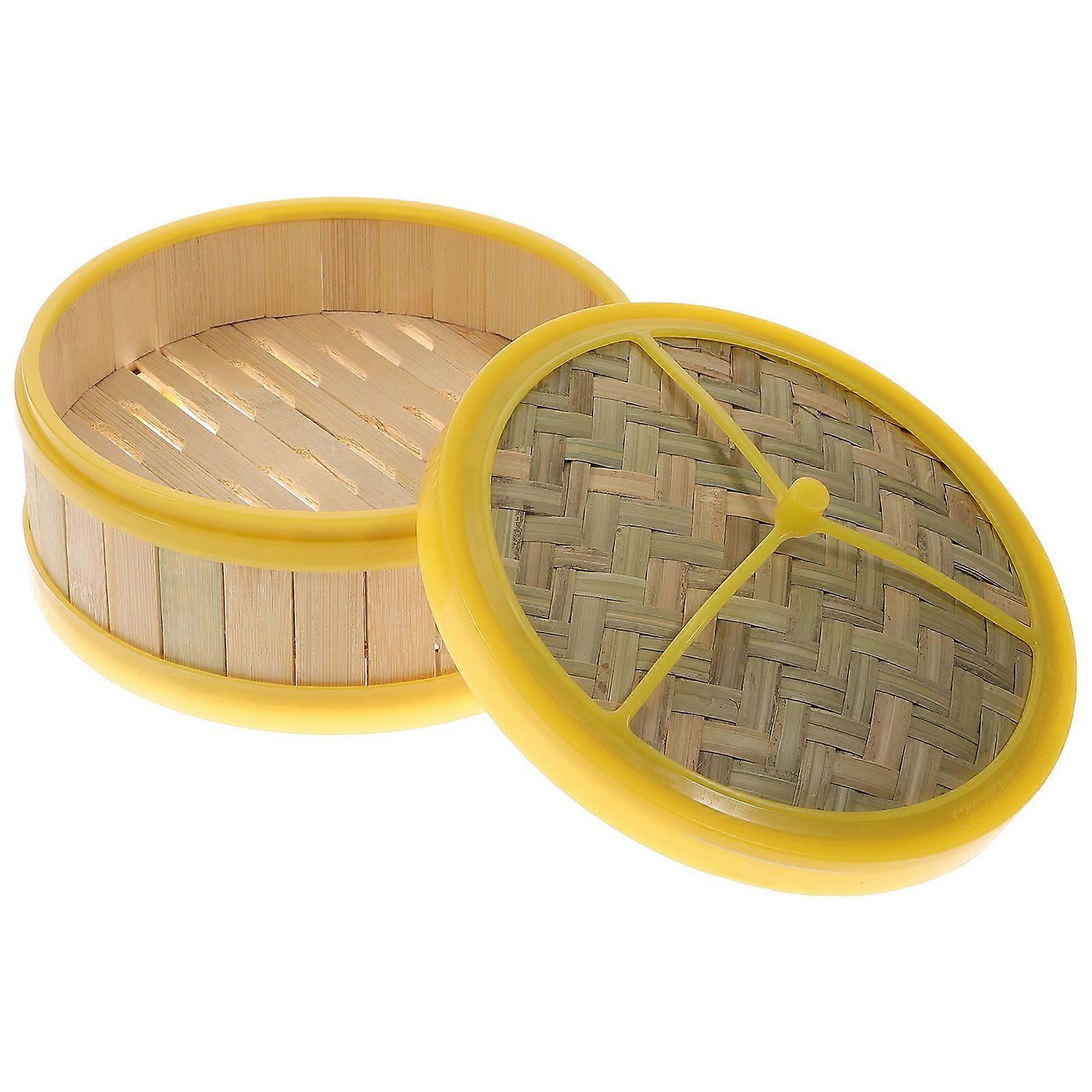 Bamboo Steamer with Lid for Kitchen Use to Steam Various Foods Like Fish Shellfish and More Large