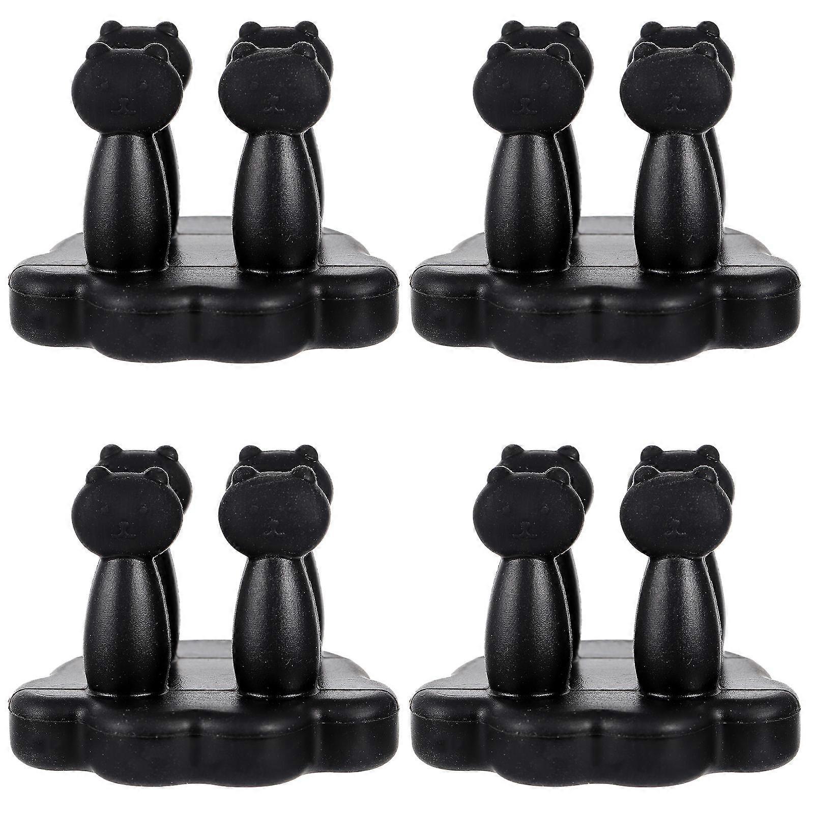 Toothbrush Holder Wall Mount Hooks Non-Slip Space-Saving Heavy Items Safe Silicone 4Pcs