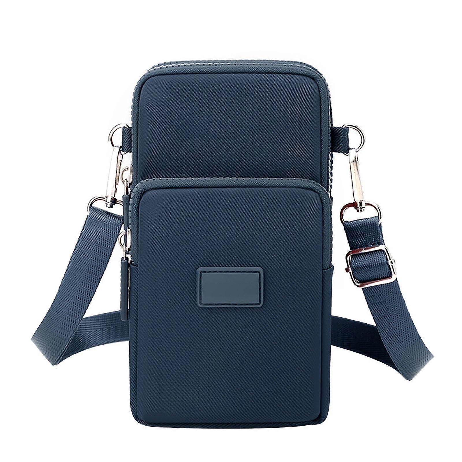 Plain Versatile Cell Phone Bag Small Crossbody Vertical Diaper Bag Full Grain Leather Briefcases for Men Bu2 Unit size