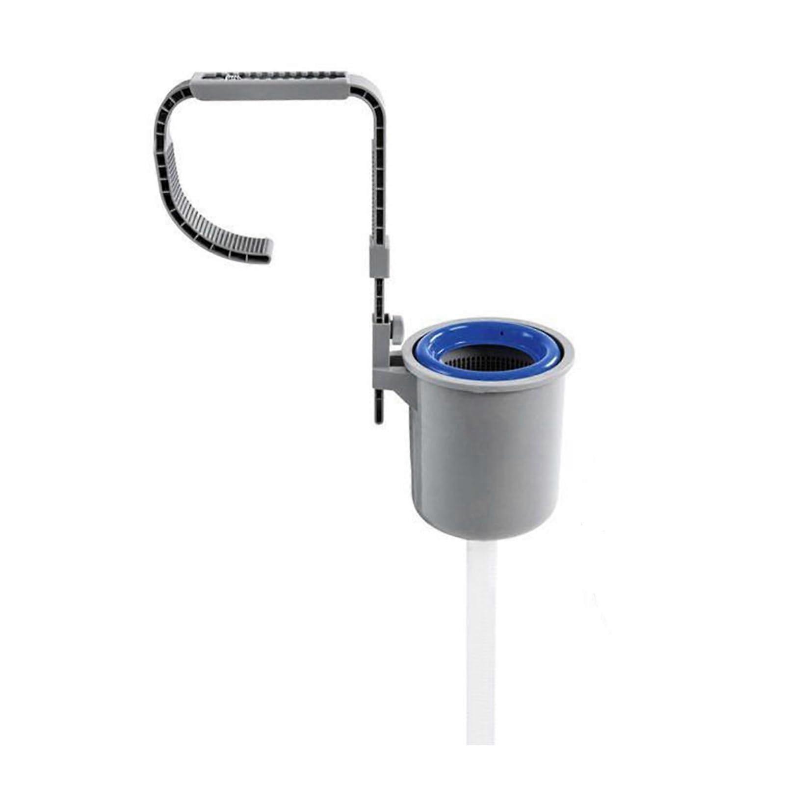 Wallmounted pool skimmer for aboveground pools Floating basket for inflatable and tubular pools