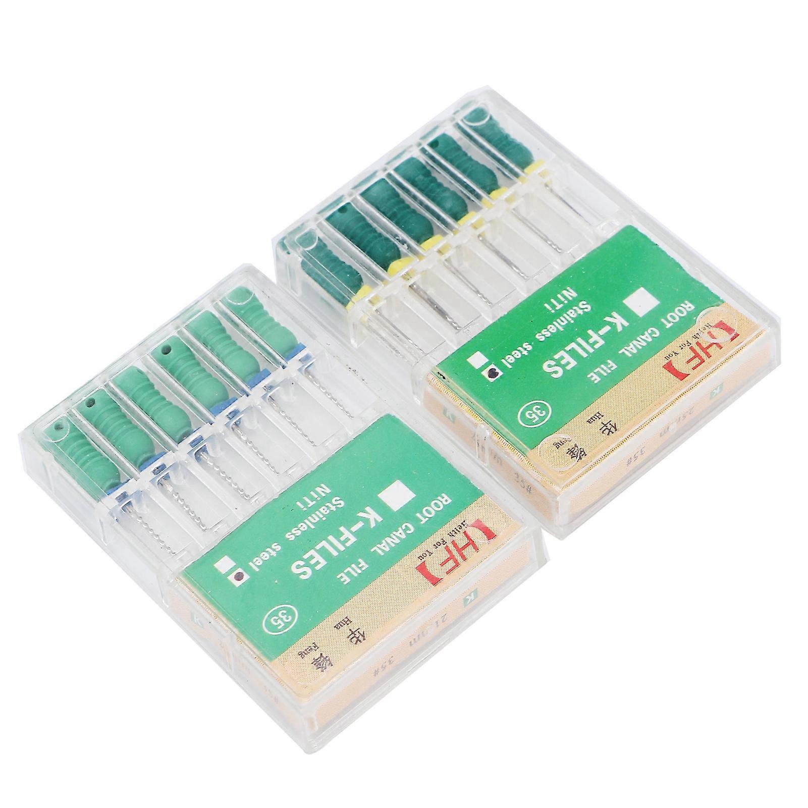 Professional Endodontic Root Canal Files Stainless Steel Dental KFile #35 21mm 25mm