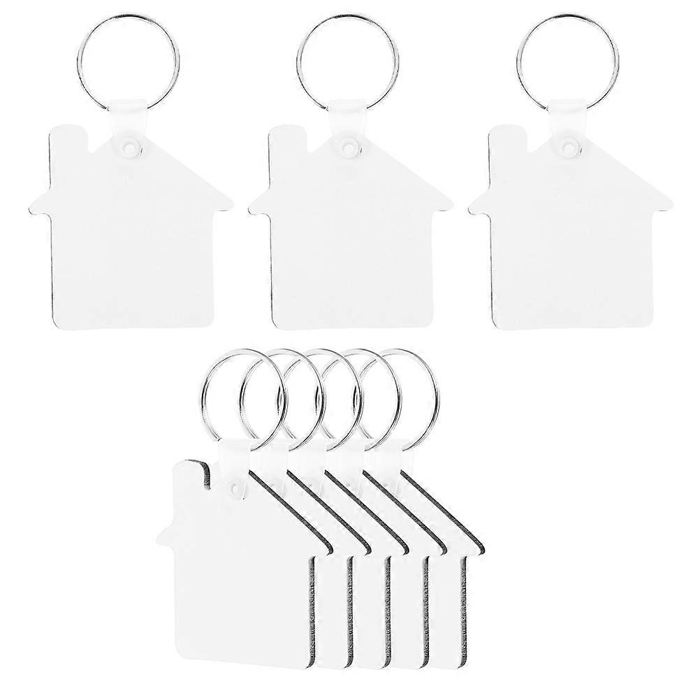 8PCS DIY Sublimation Keychain Blanks – Lightweight, Safe Key Accessories for Crafting, Dog Tags, and Necklaces