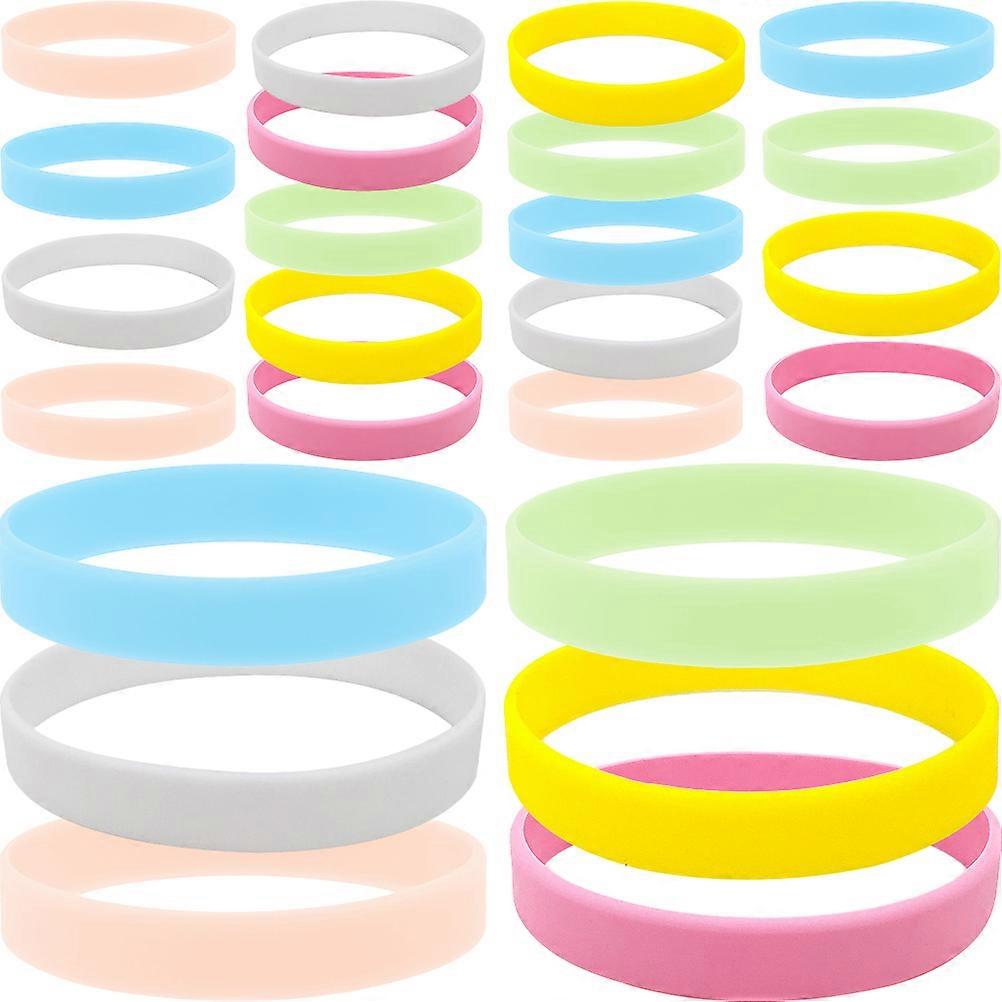 Here's a refined and professional product description for your **24pcs Glow in the Dark Silicone Wristbands**:
### 24pcs Glow in the Dark