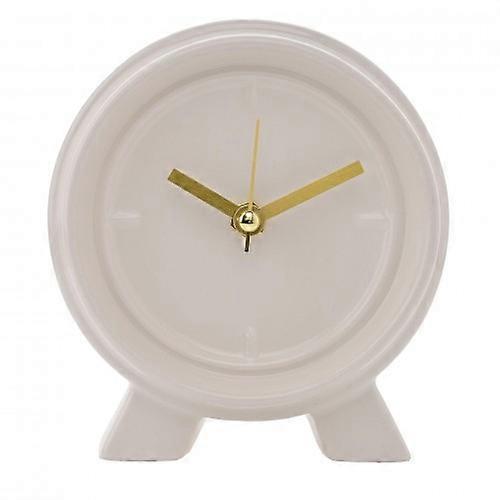 Interval Ceramic Mantle Clock - Soft Cream