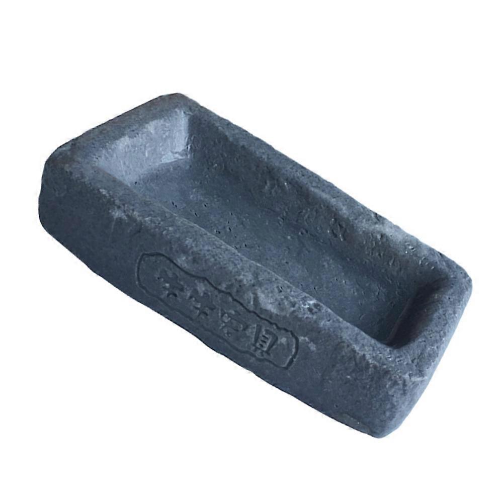 Pet Feeder Durable Use Reptile Food Dish Grey 13.5X7CM 1Pc