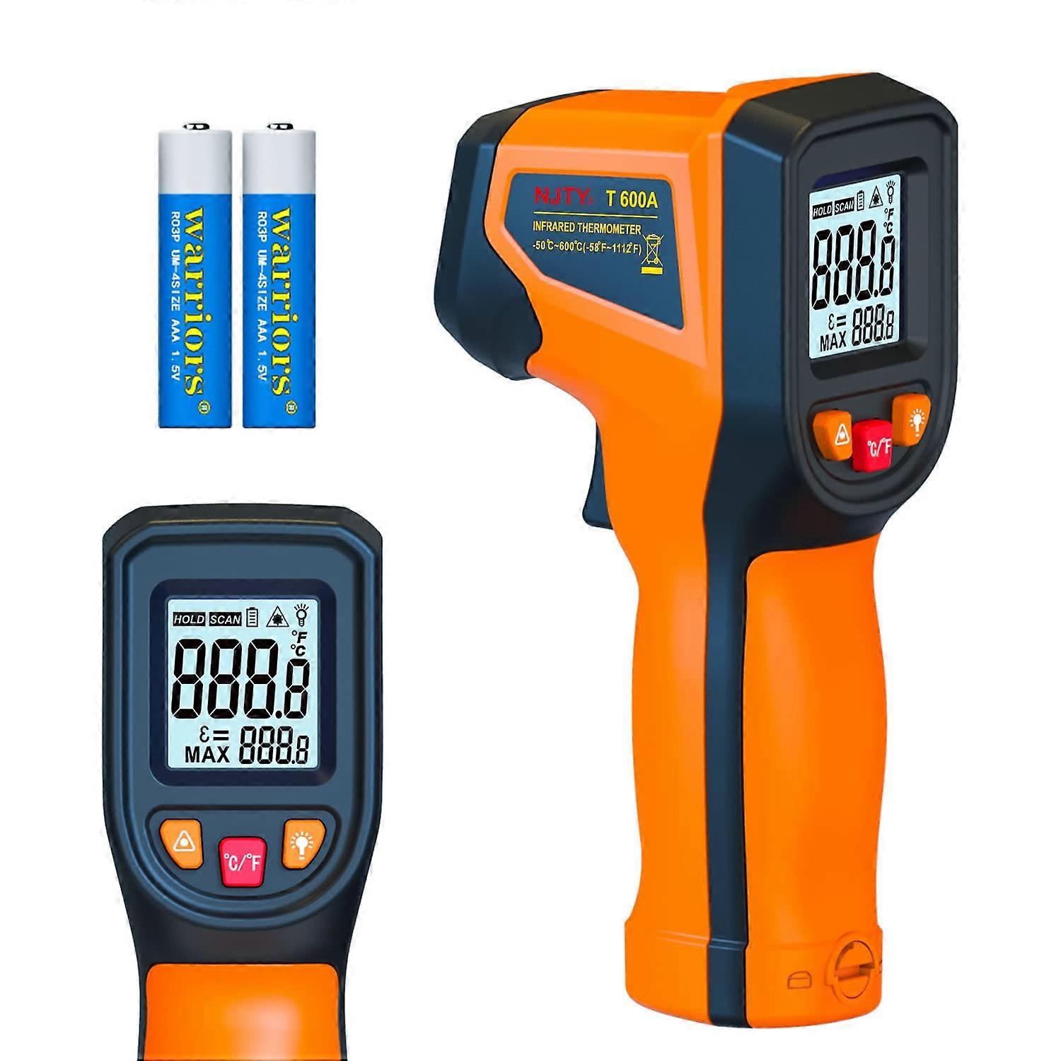 Verbeterde digitale infraroodthermometerpistool -58 ° F ~ 1112 ° F, handheld contactloze warmtelasertemperatuurpistool, IR-thermometer Temp G