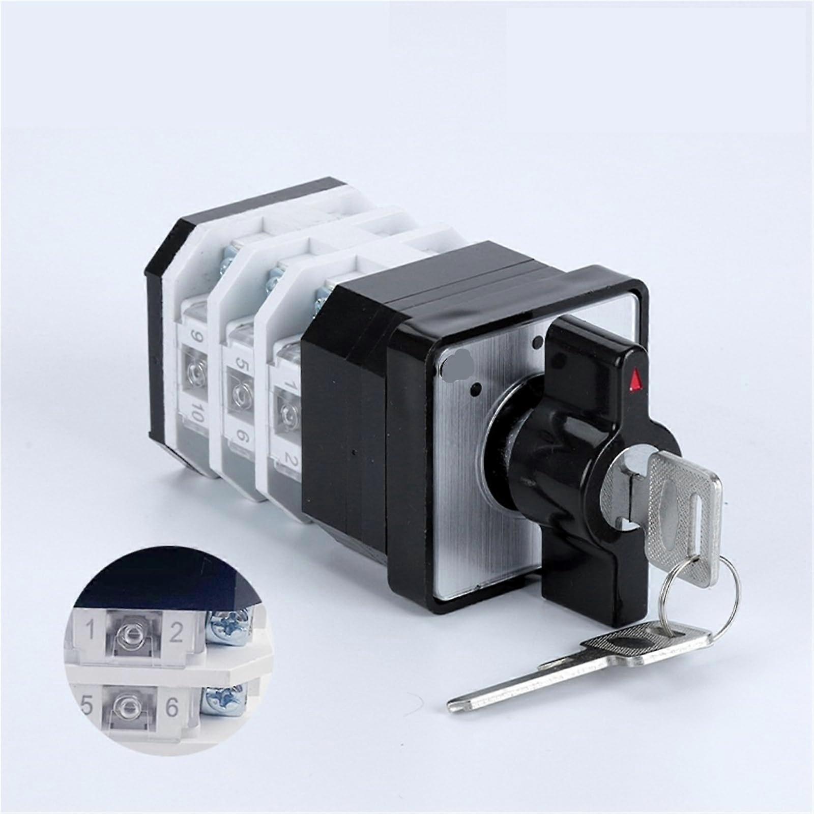 LW1216YS2 With Key Rotaris ONOFFON 16A Control Circuit Power Supply Main Rotary Switch Changeover Switch Cam Switch 1Pc (4P 16Terminals)